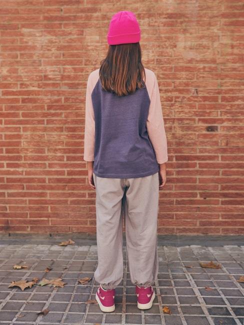 Boys & Girls Purple Printed Cotton T-Shirt