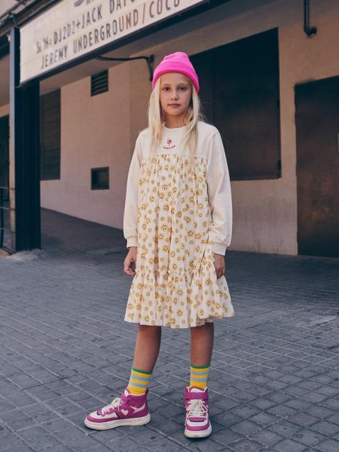 Girls Ivory Smile Chiffon Dress