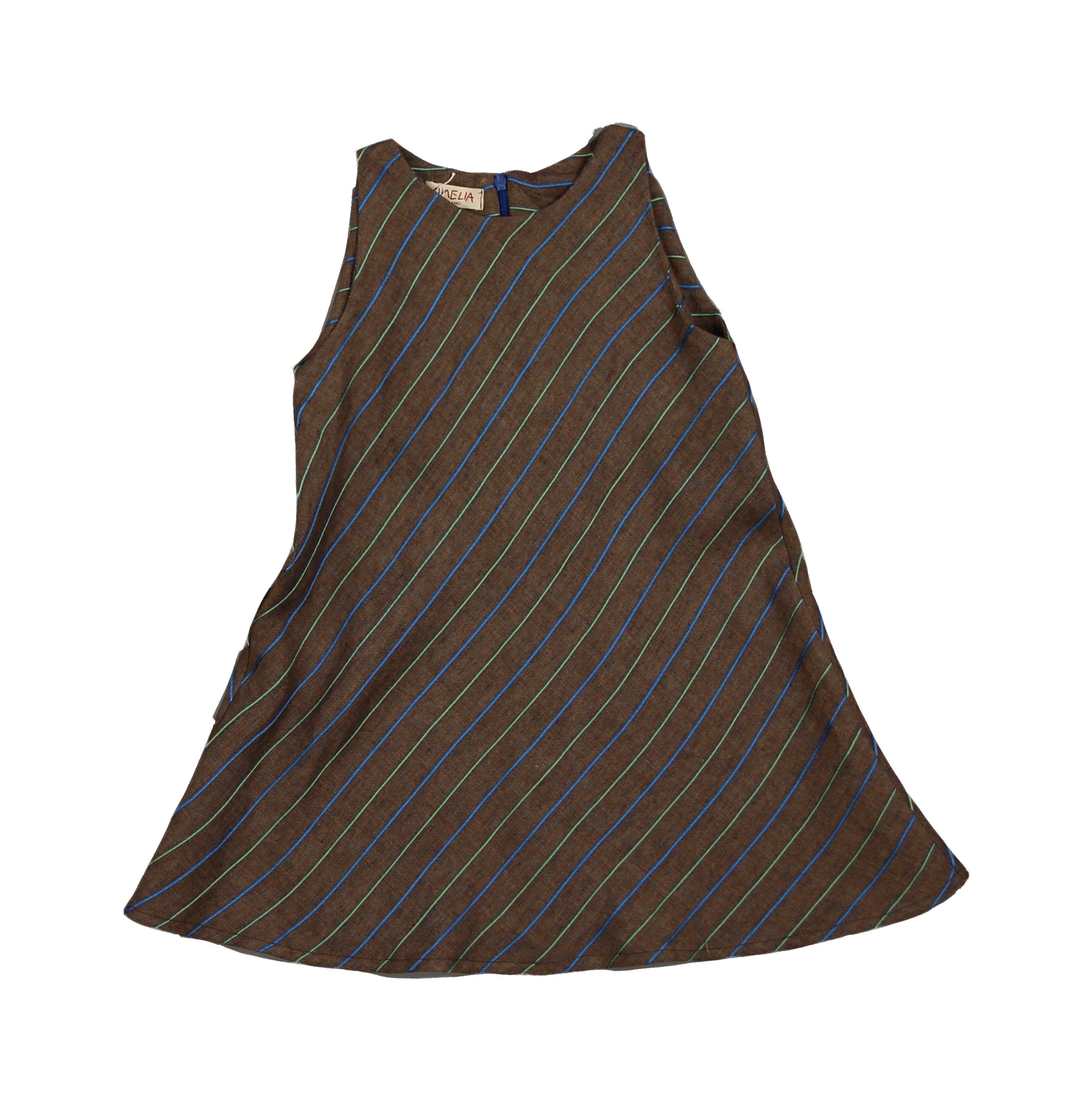 Girls Beige Streak Dress