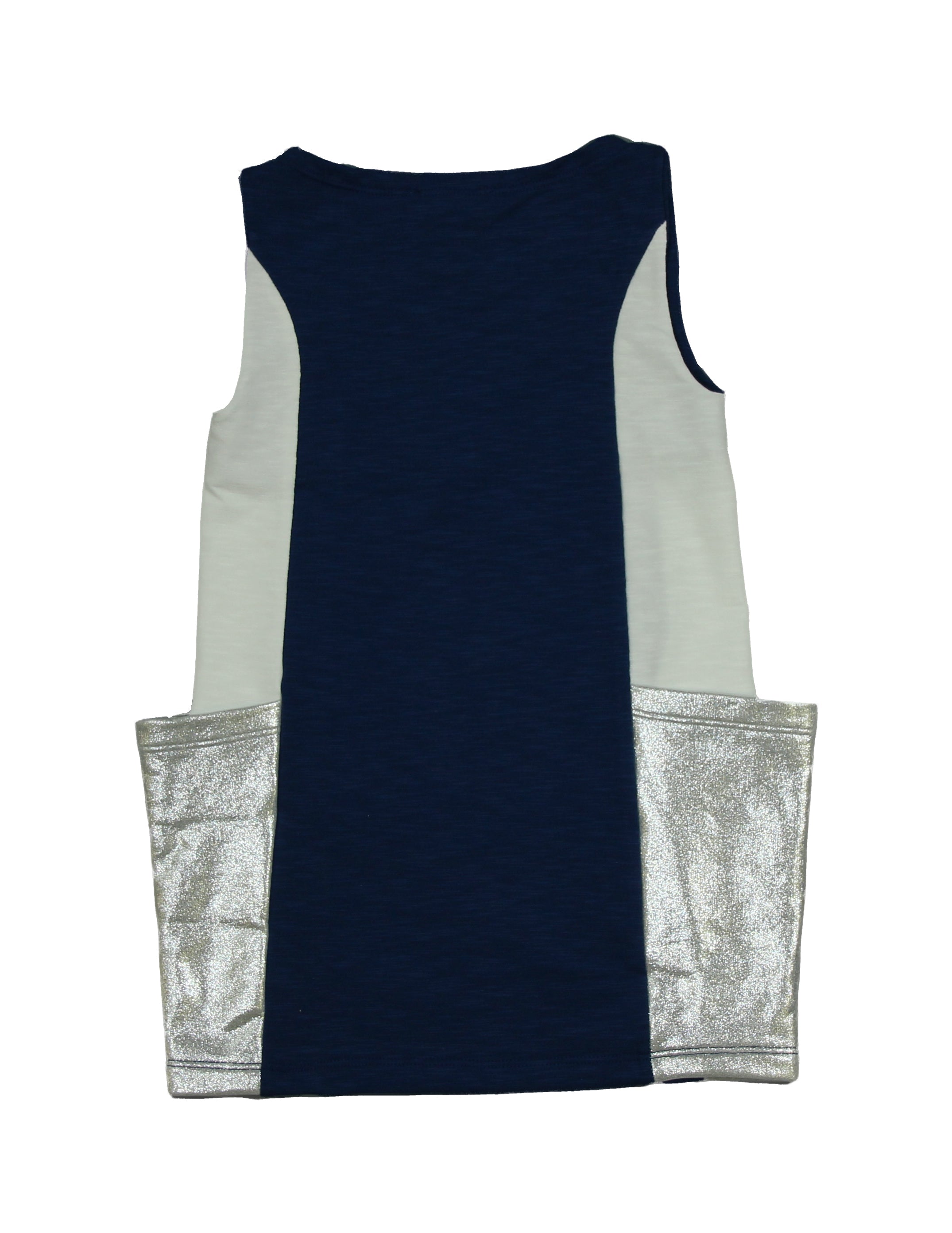 Girls Light Navy Cotton Dress