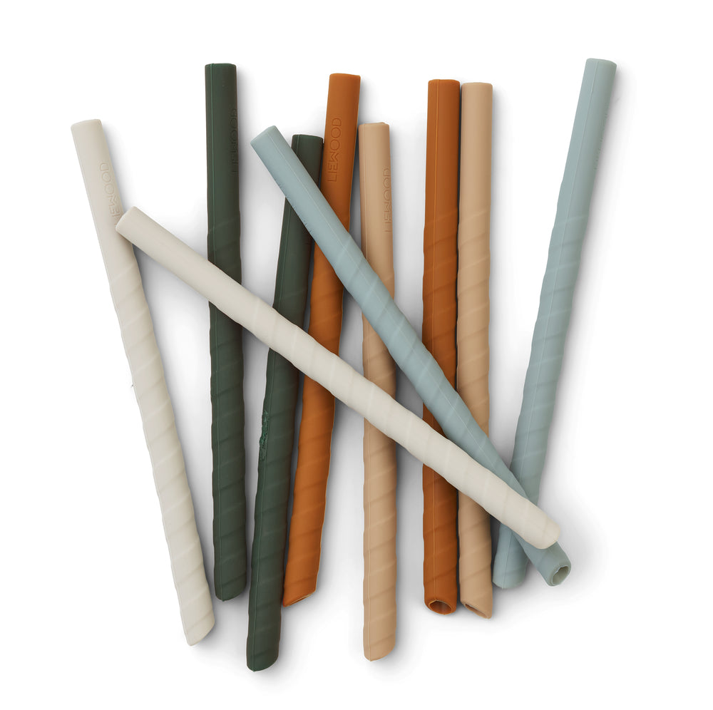 Multicolor Silicone Straw(10 Pack)