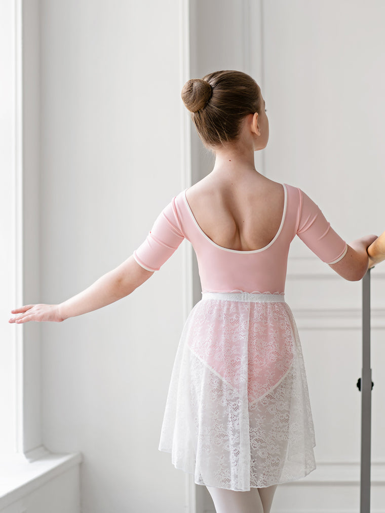 Girls White Lace Ballet Skirt