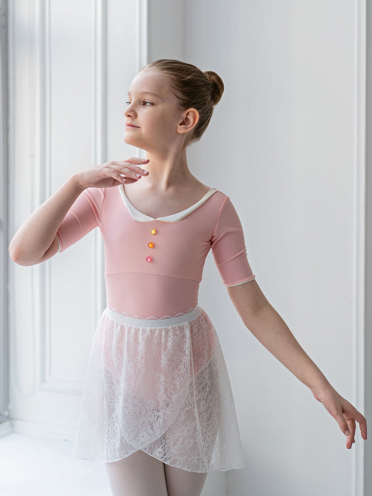 Girls White Lace Ballet Skirt