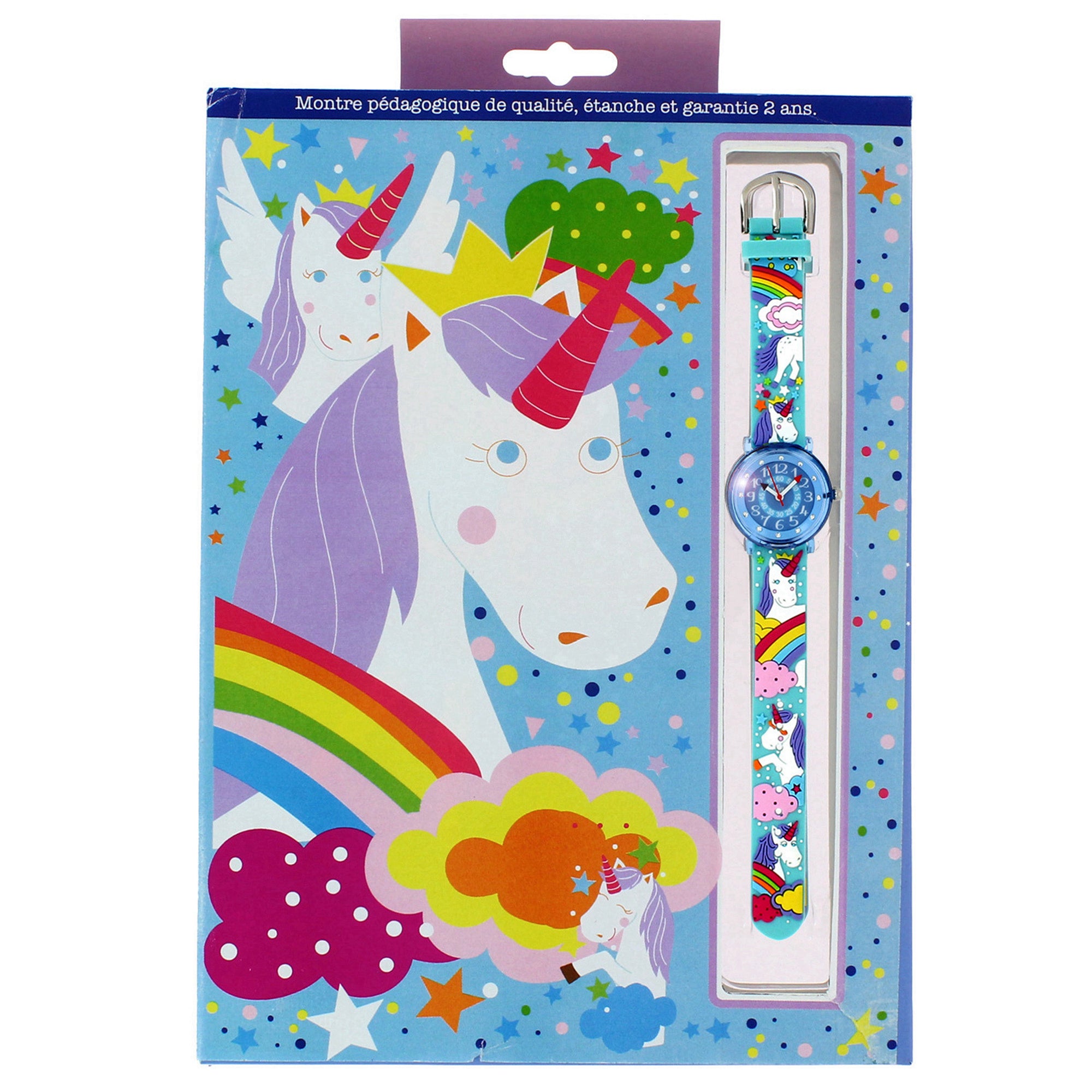 Girls Blue Unicorn Watch（6-9Y）
