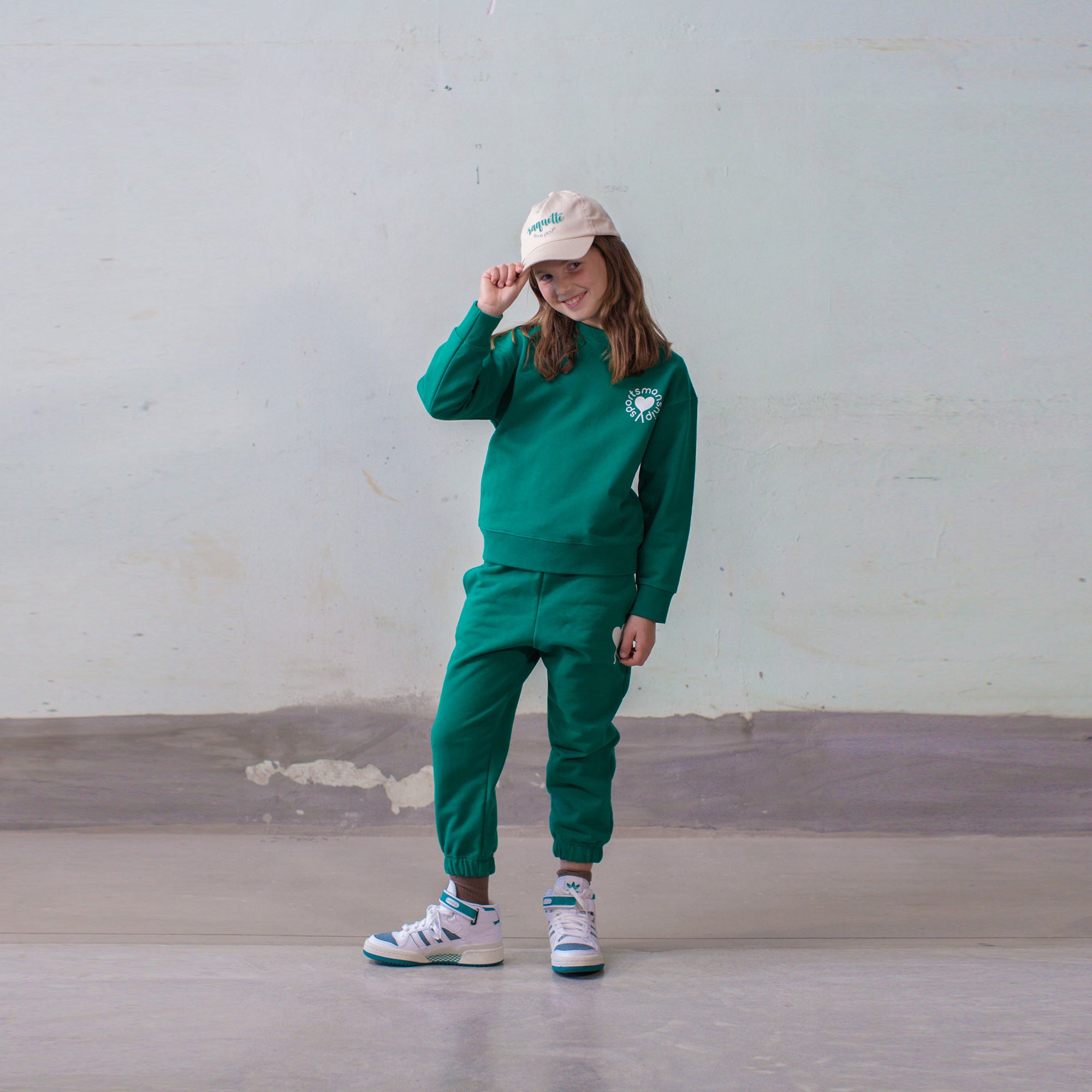 Boys & Girls Green Cotton Trousers