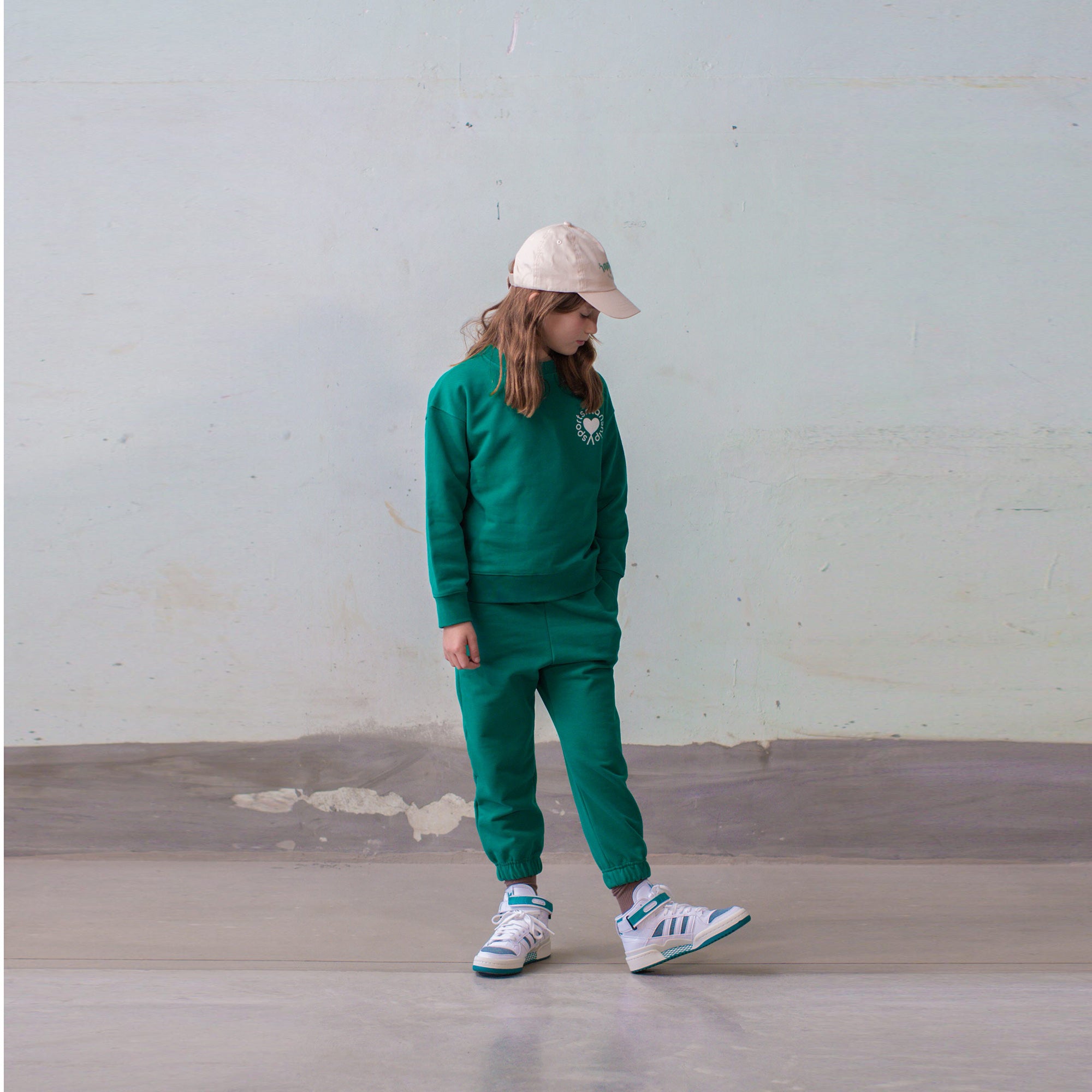 Boys & Girls Green Cotton Trousers