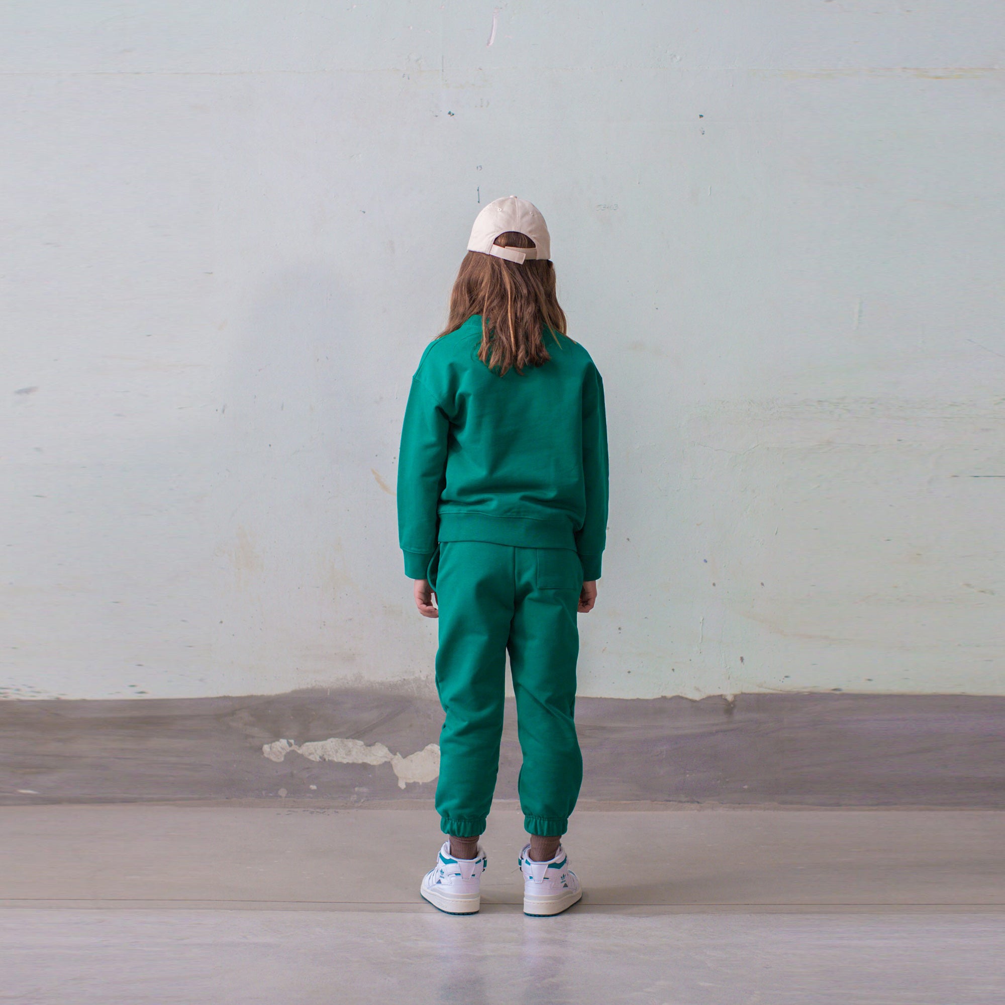 Boys & Girls Green Cotton Trousers