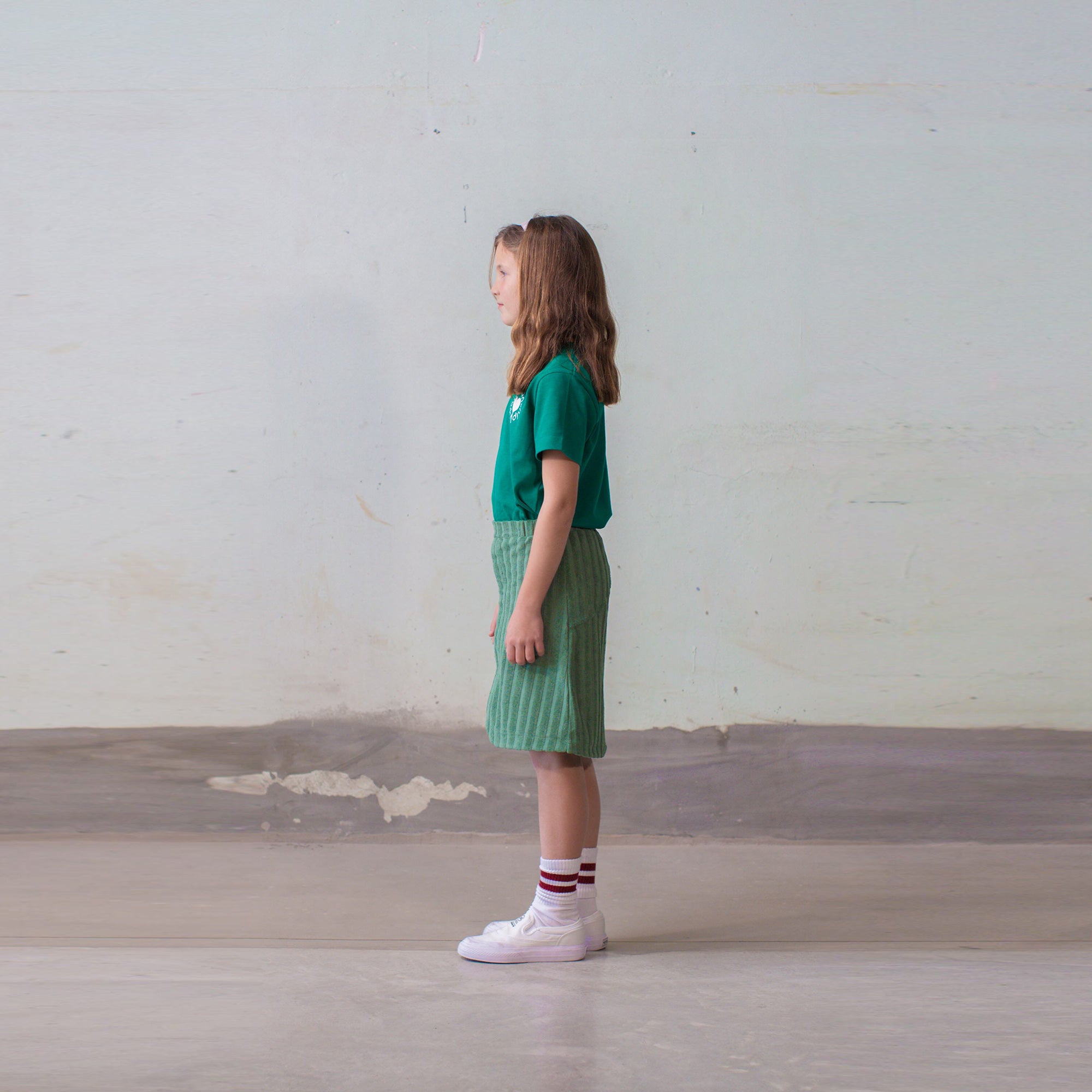 Boys & Girls Green Logo Cotton T-Shirt