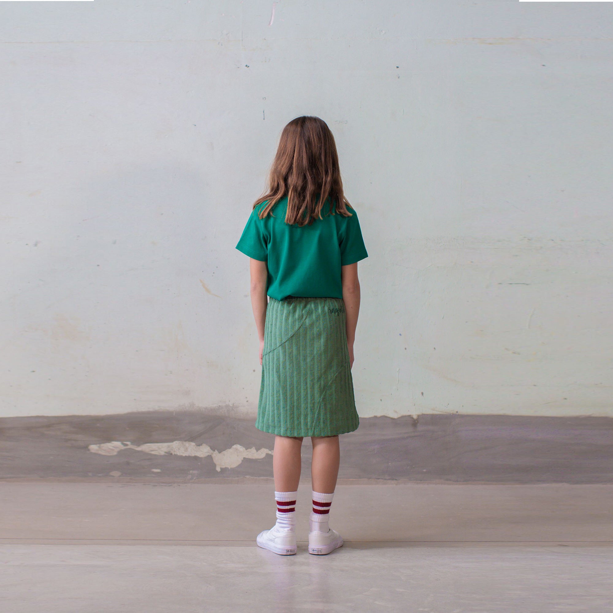 Boys & Girls Green Logo Cotton T-Shirt