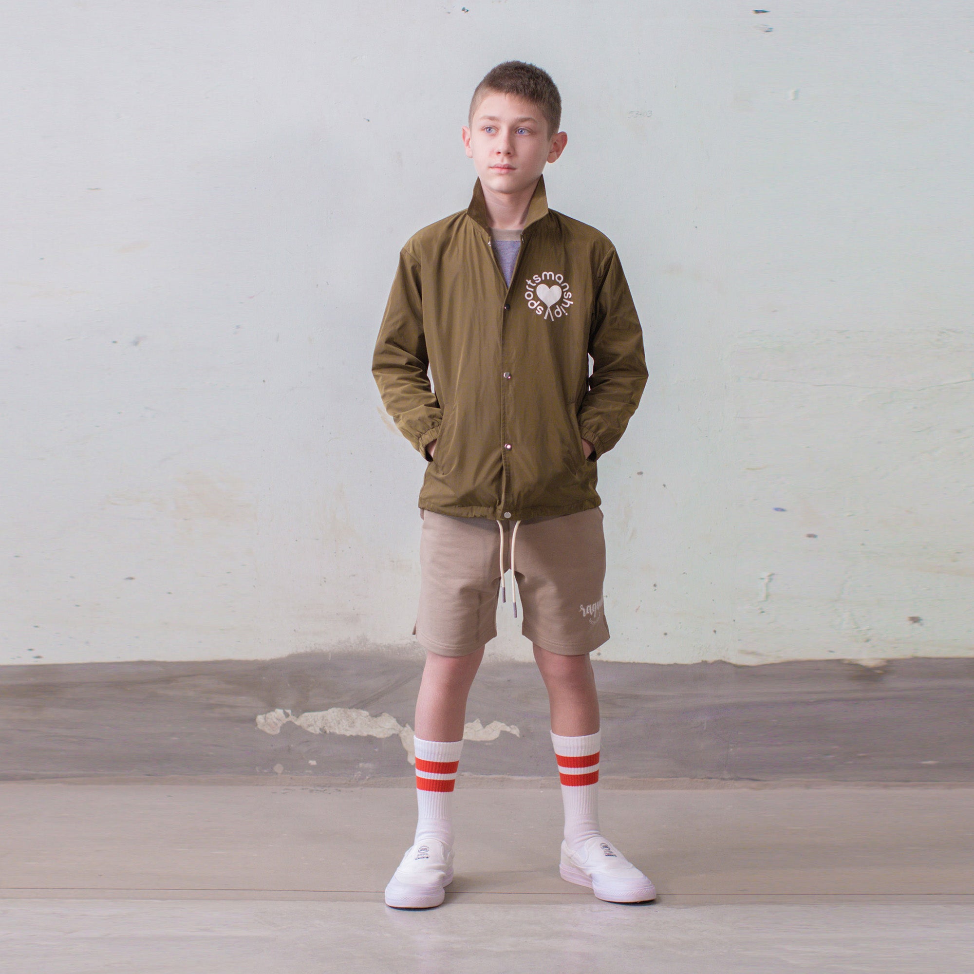 Boys & Girls Green Logo Jacket