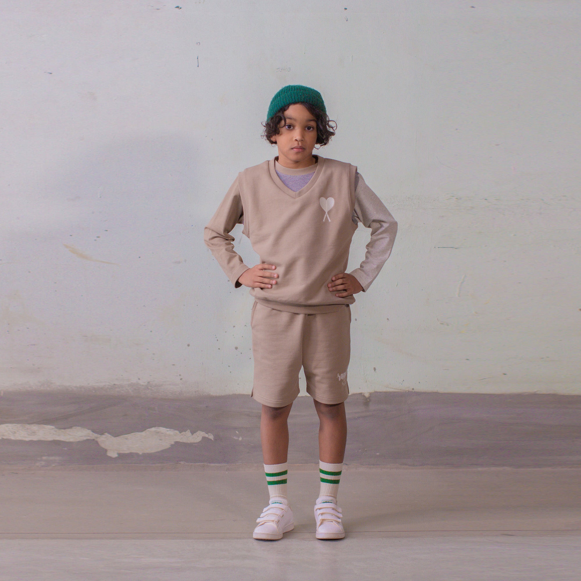 Boys & Girls Beige Cotton Vest