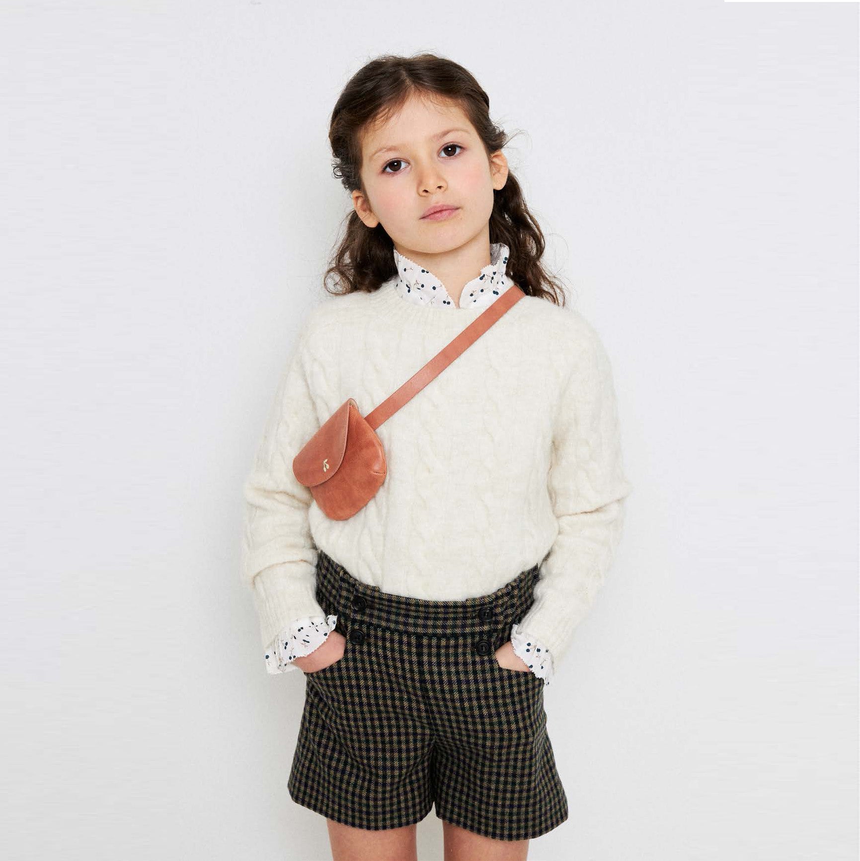 Girls White Wool Sweater