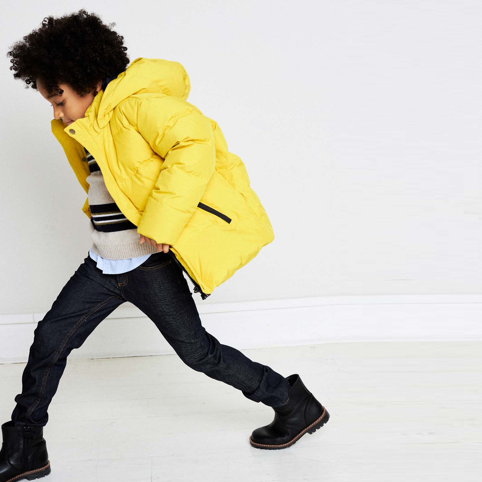 Boys Yellow Padded Jacket