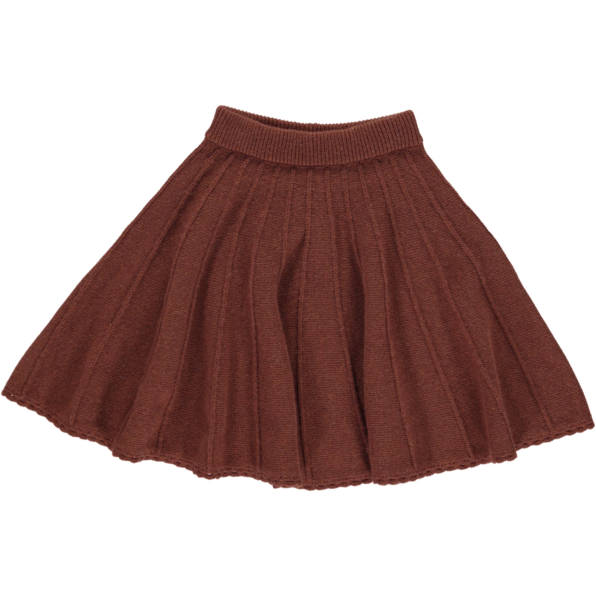 Girls Dark Red Knit Skirt
