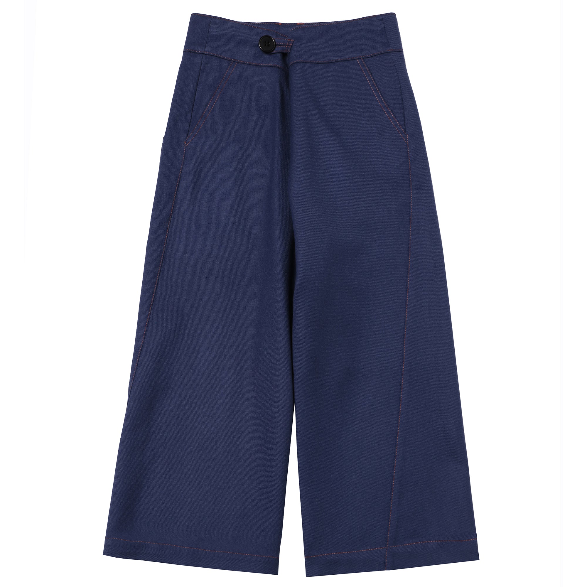 Girls Costal Blue Wool Trousers