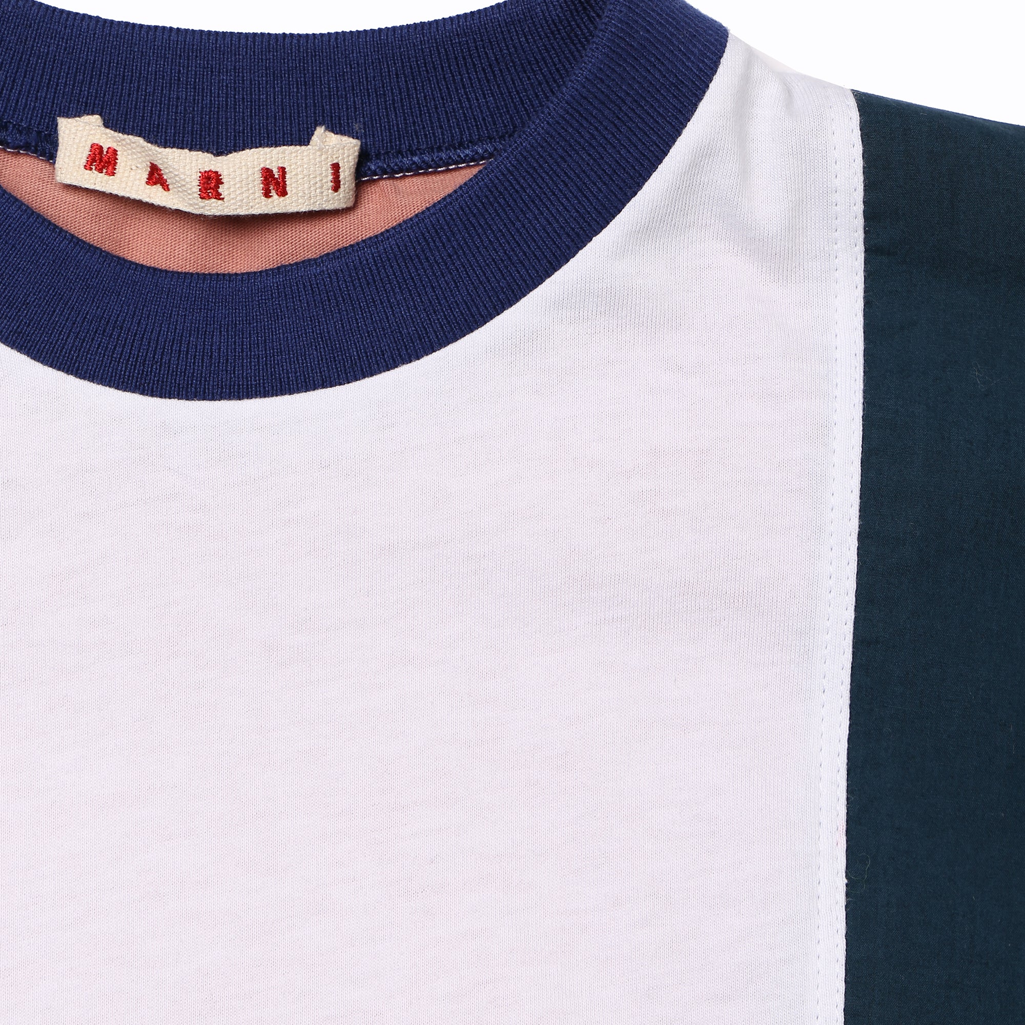 Girls White & Rose Cotton T-shirt