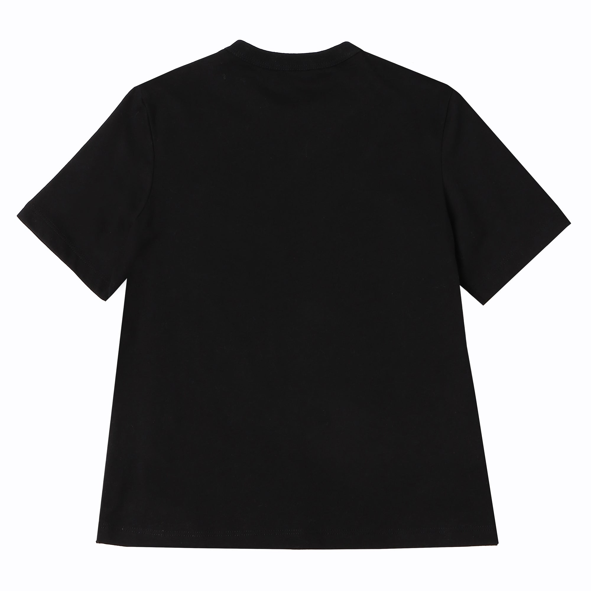 Girls Black Flower Cotton T-shirt