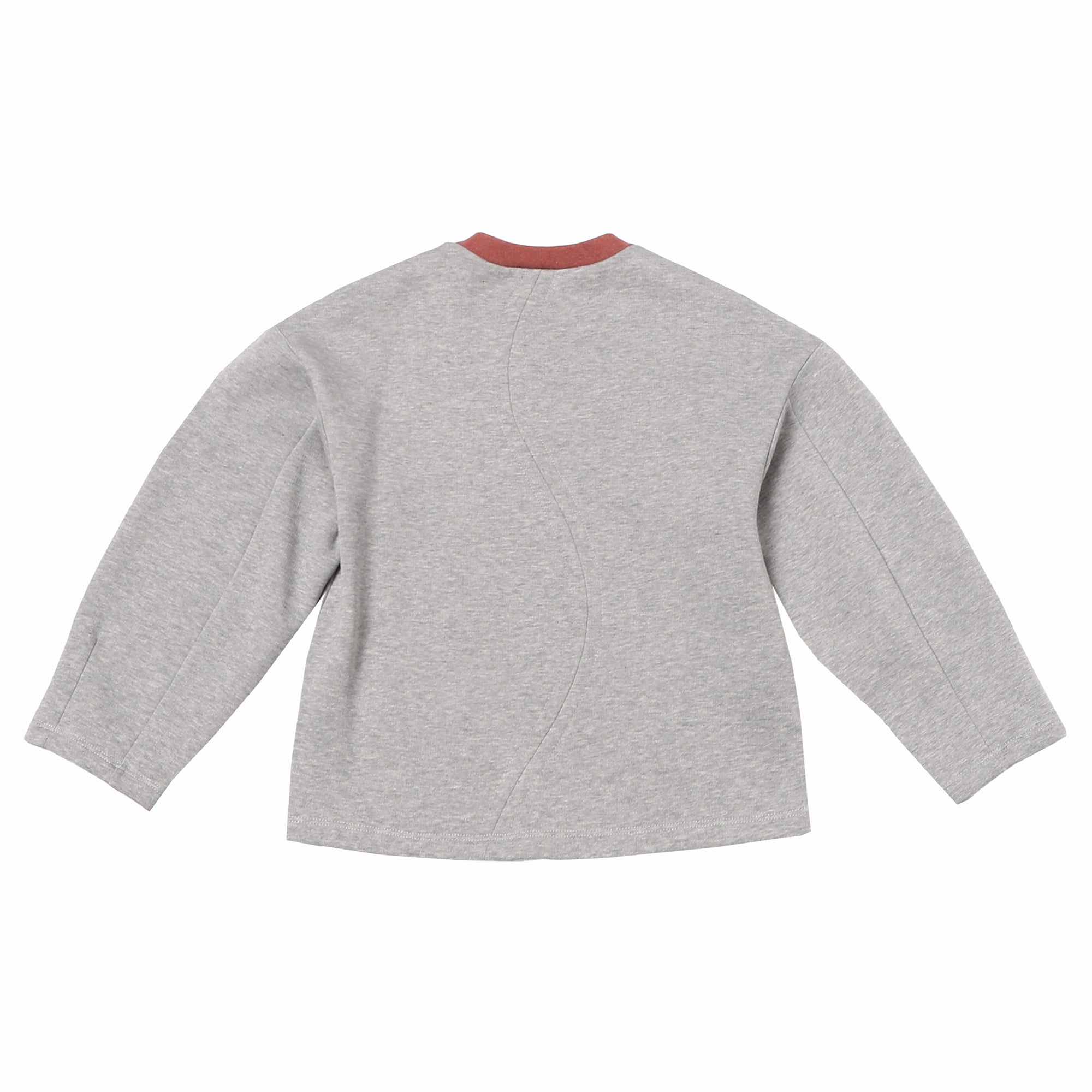 Girls Chine Grey Cotton Sweatshirt