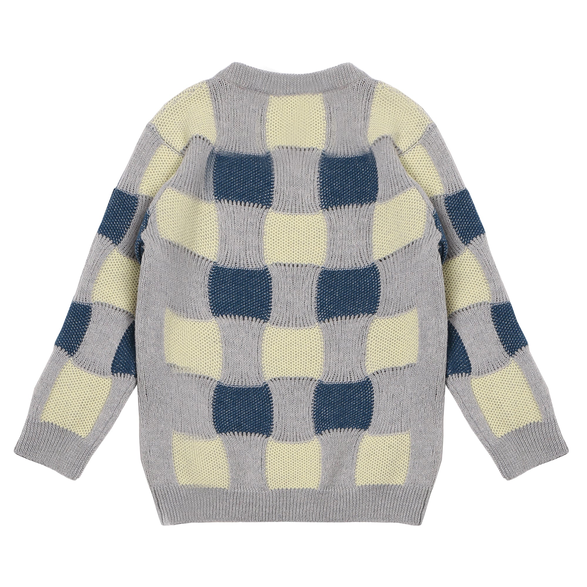 Girls Beige & Grey Wool Sweater