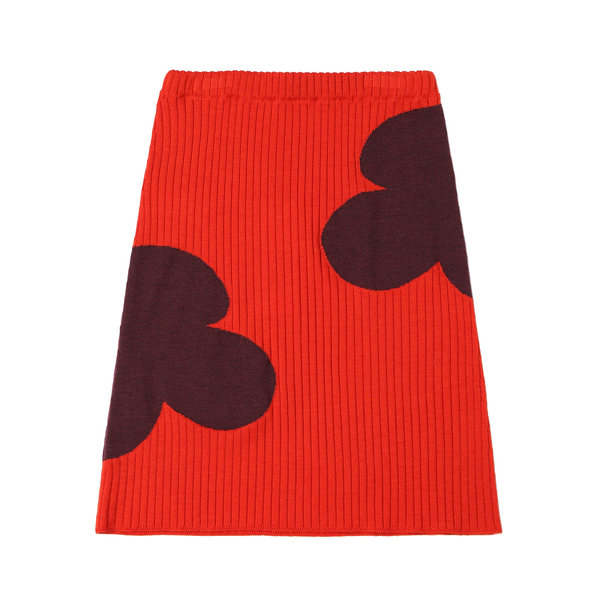 Girls Orange Wool Skirt