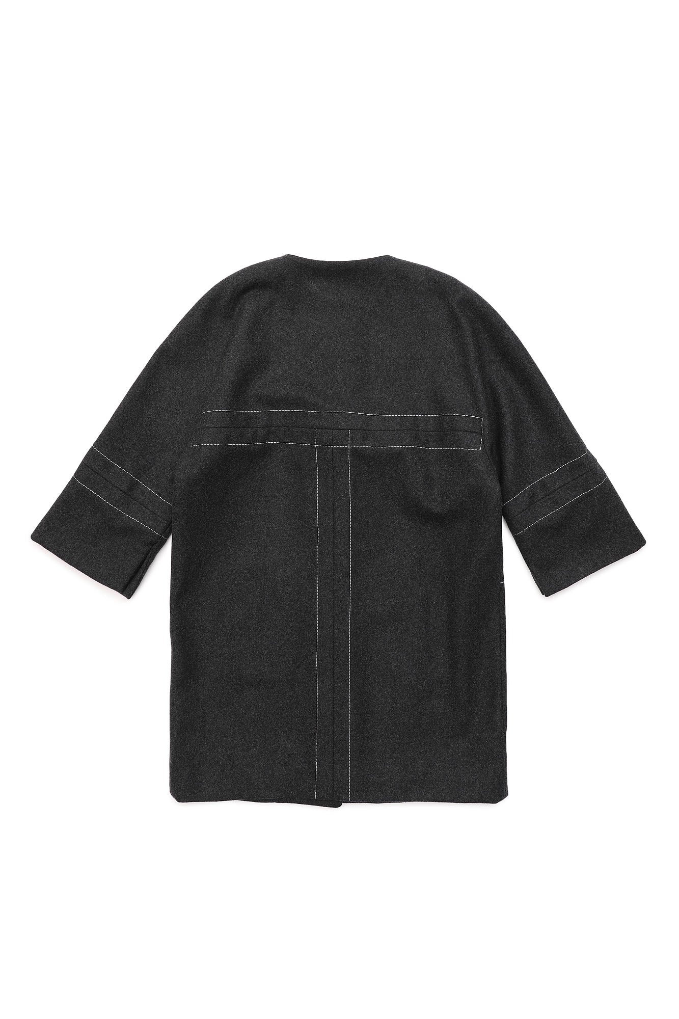 Girls Dark Grey Wool Coat