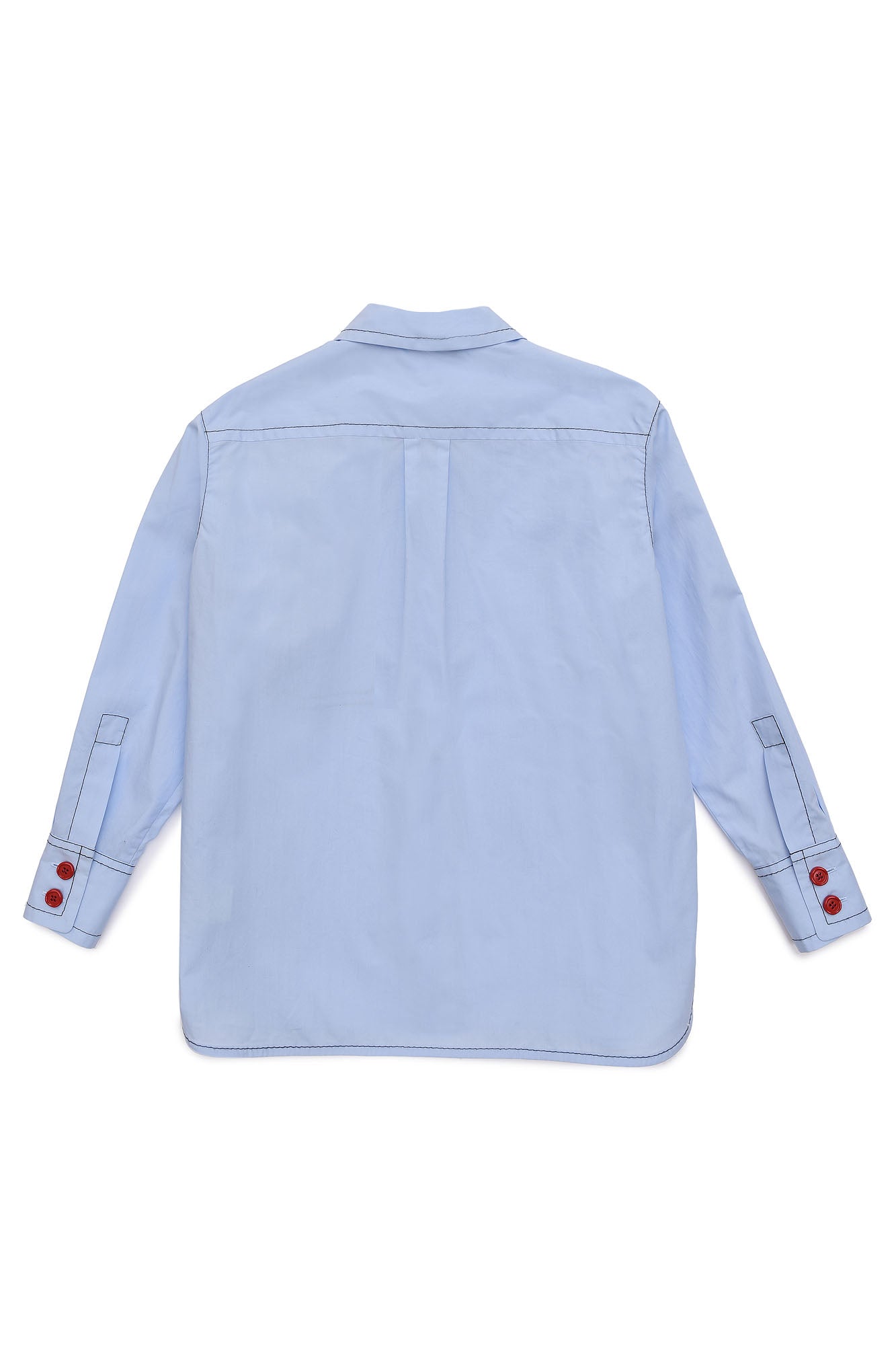 Girls Light Blue Cotton Shirt