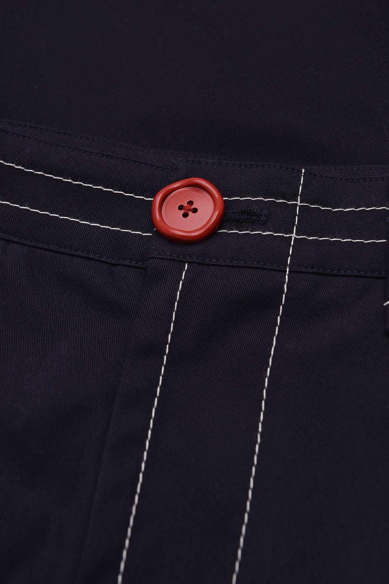 Girls Dark Blue Cotton Trousers