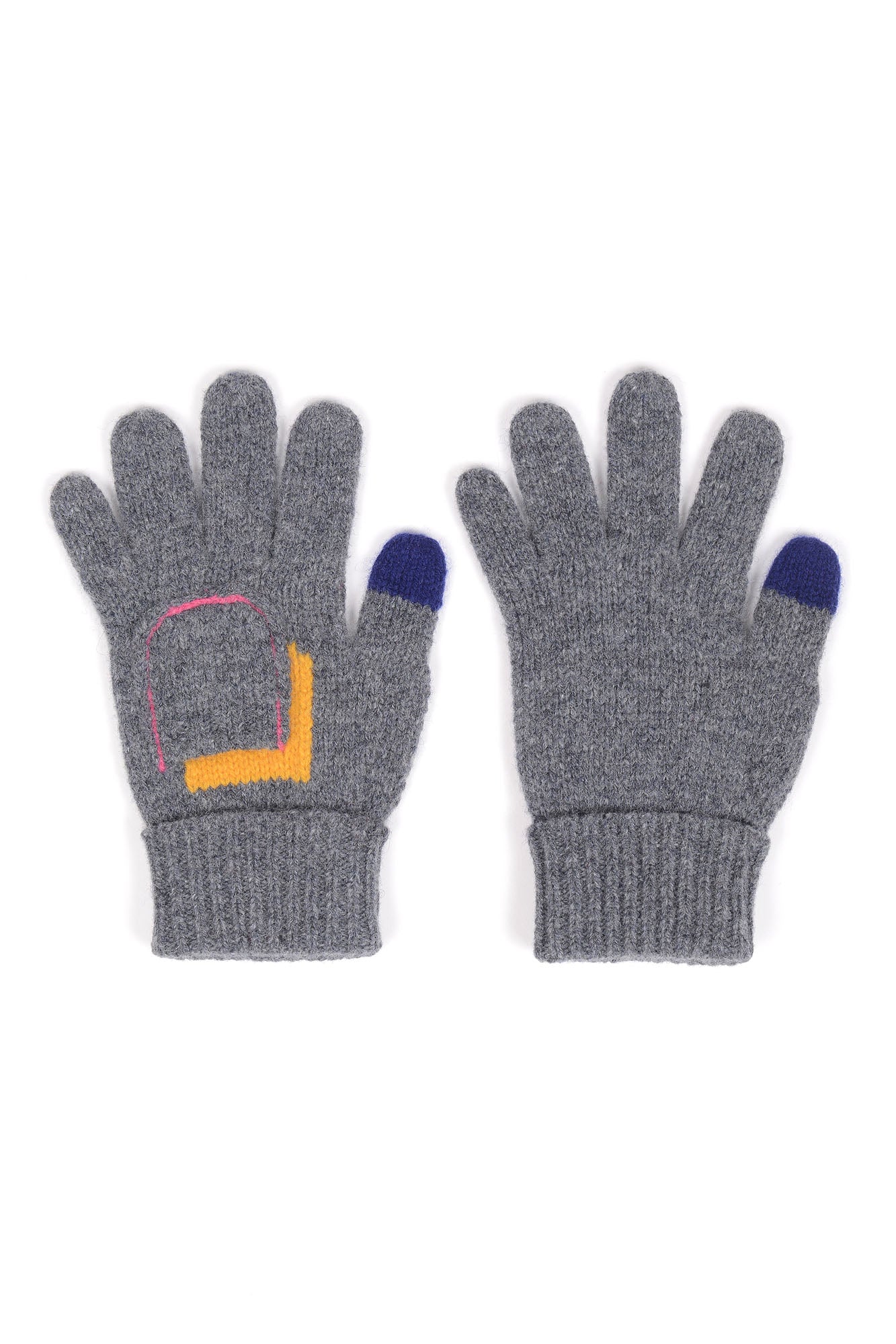 Boys & Girls Grey Wool Gloves