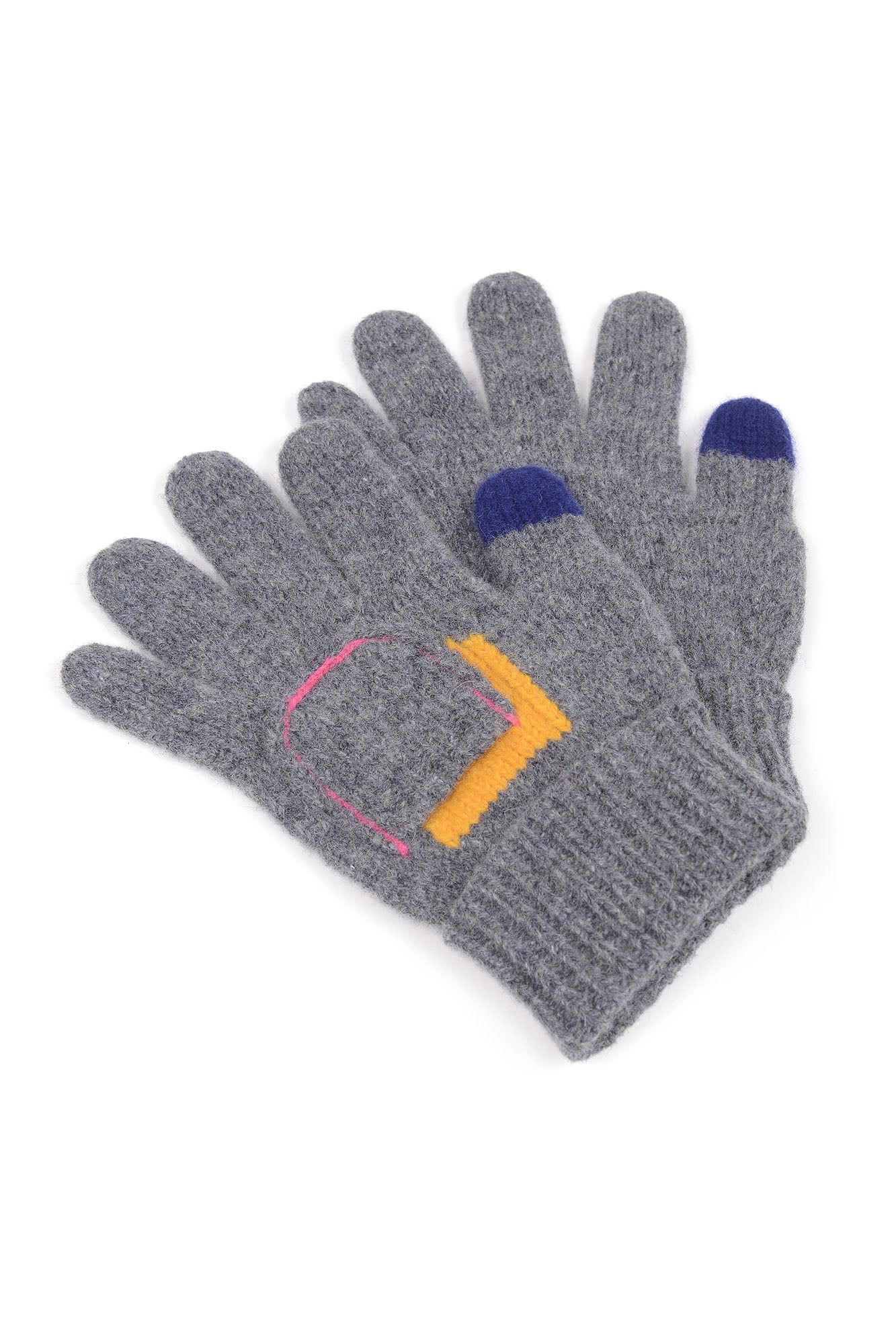 Boys & Girls Grey Wool Gloves