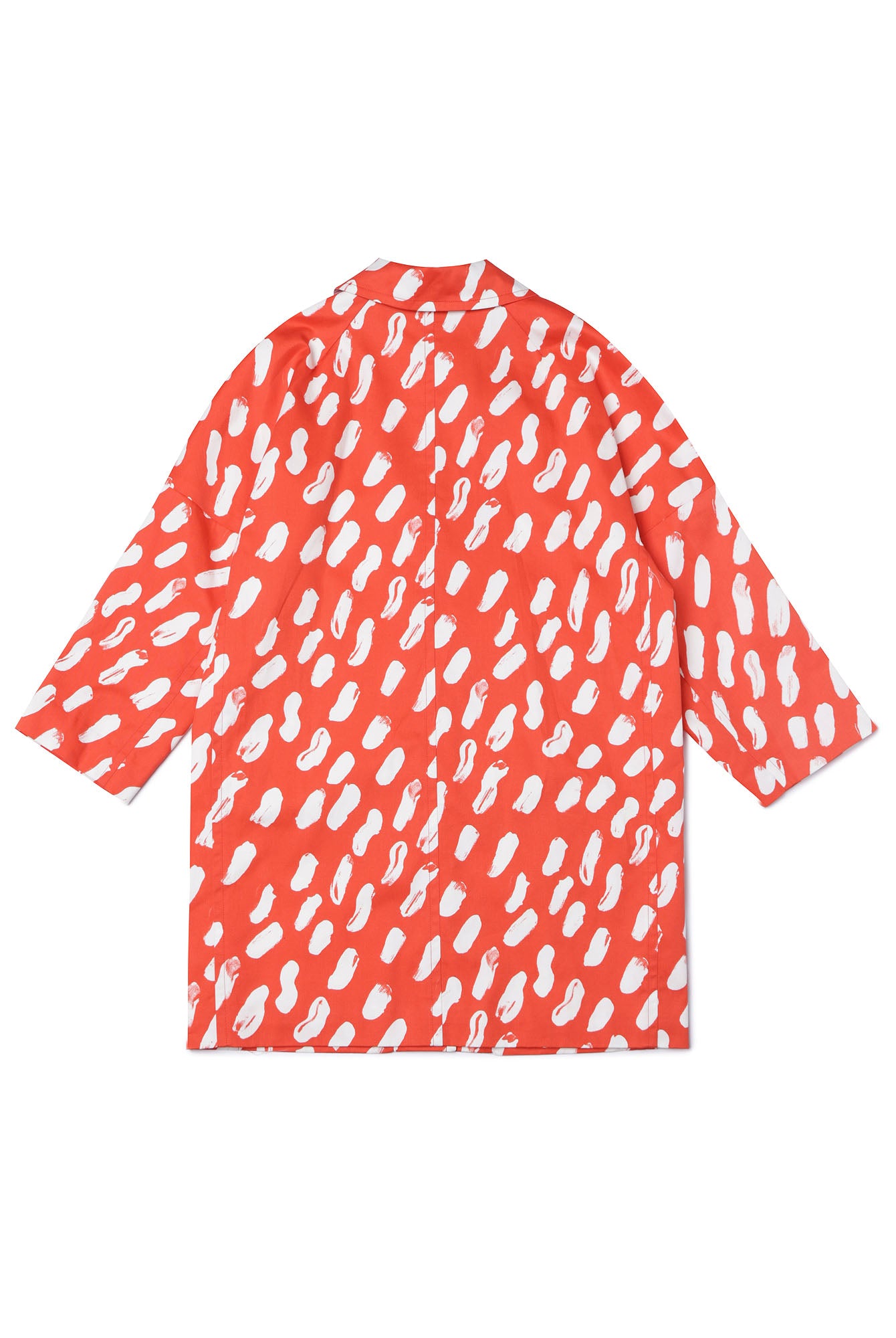 Girls Orange Red Cotton Coat