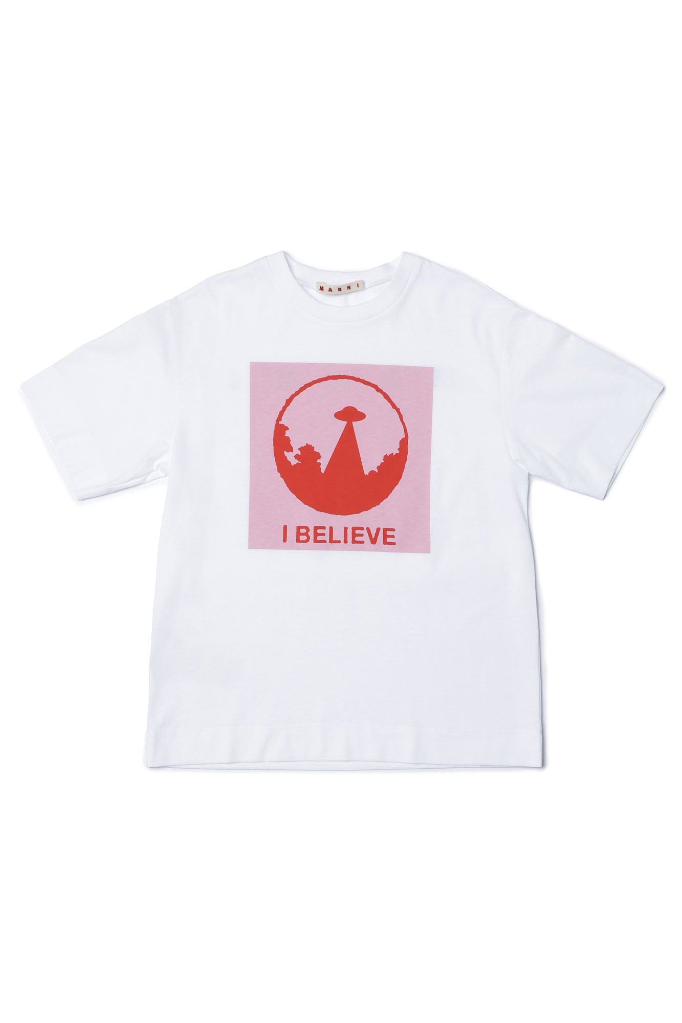 Boys & Girls White Cotton T-shirt