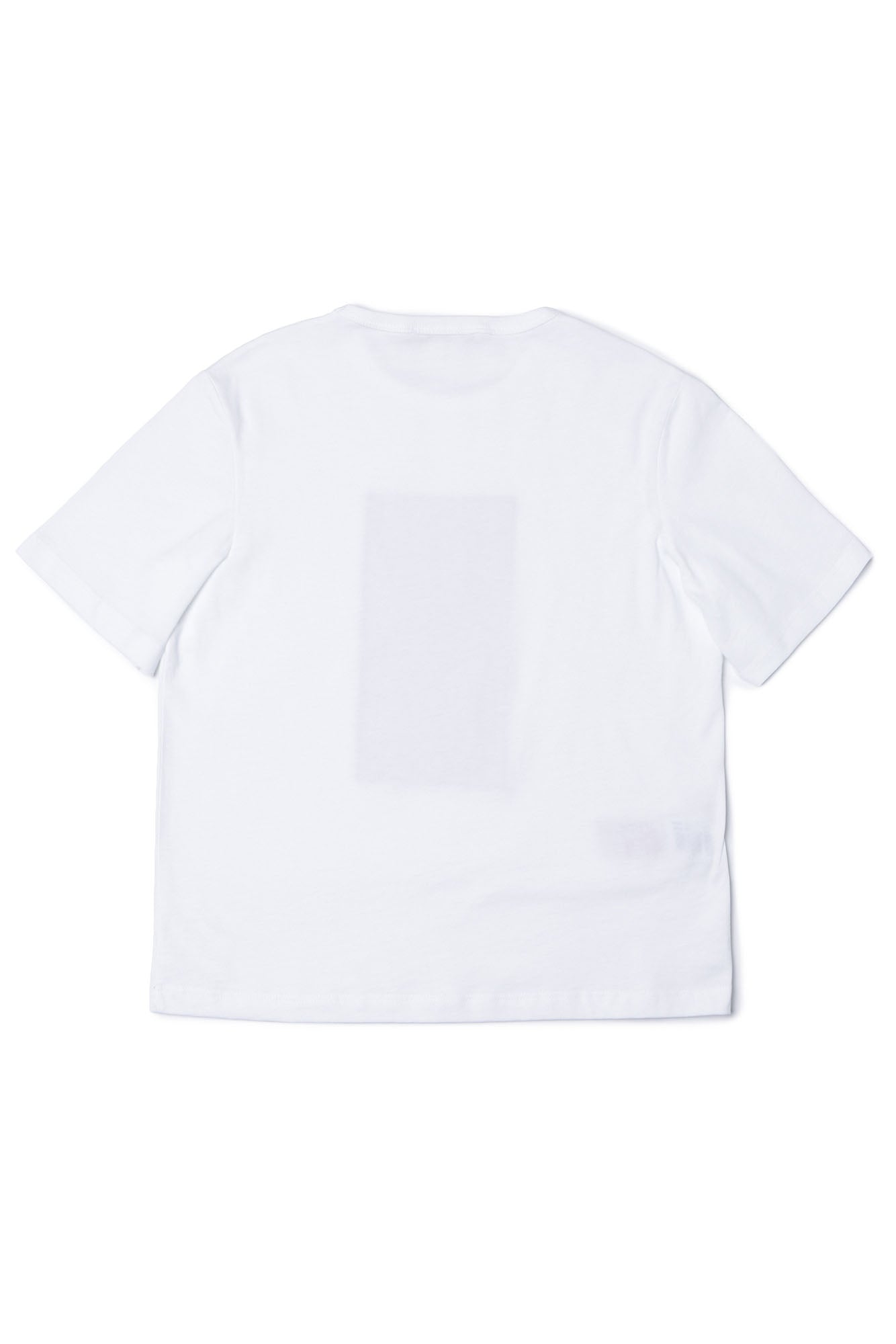 Girls White Logo Cotton T-shirt