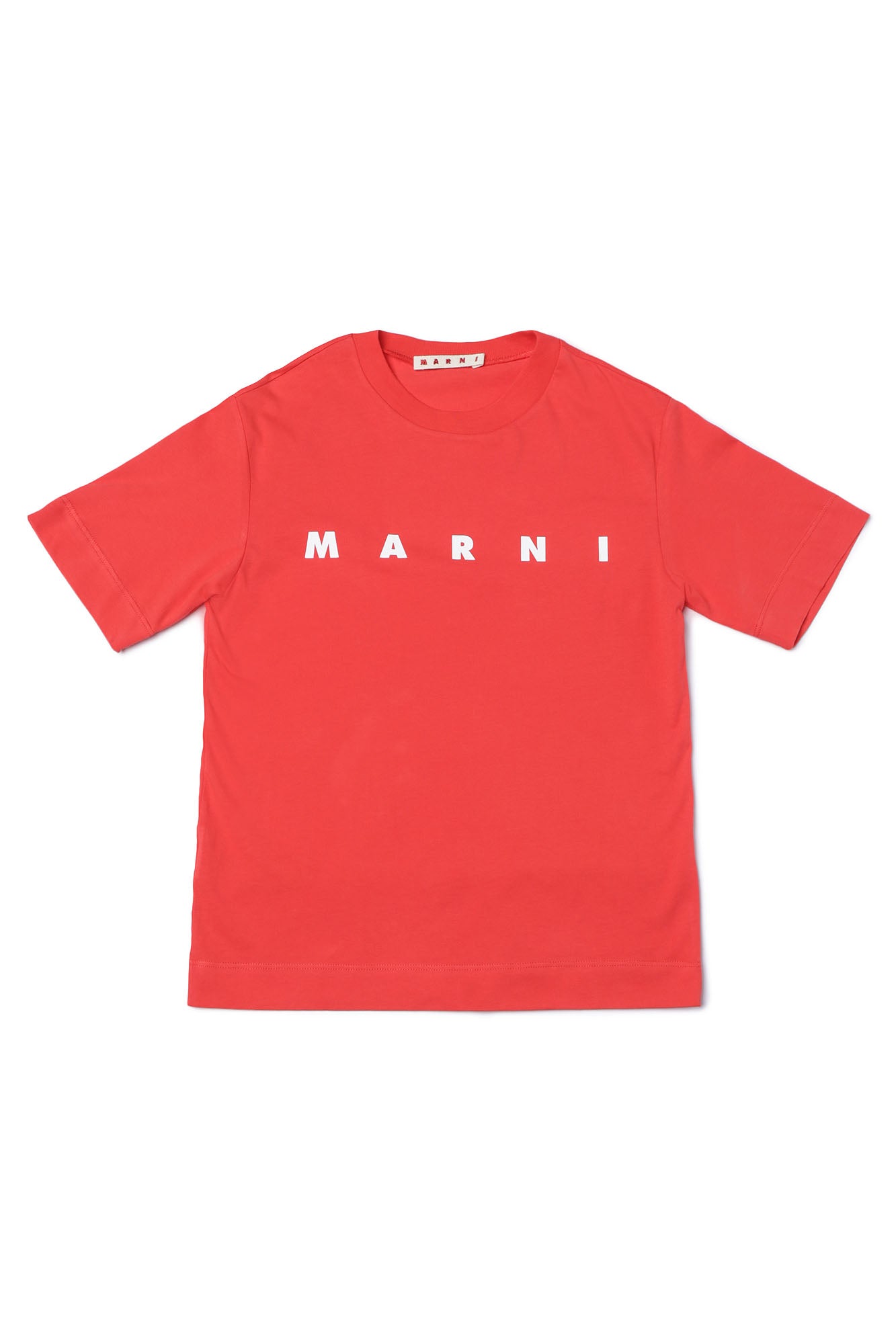 Boys & Girls Red Logo Cotton T-shirt