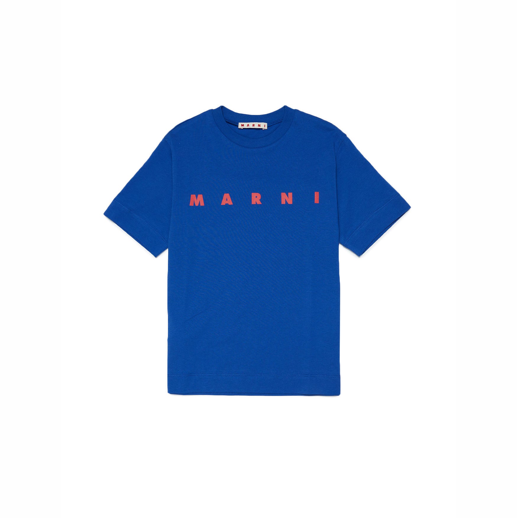 Boys & Girls Blue Logo Cotton T-Shirt