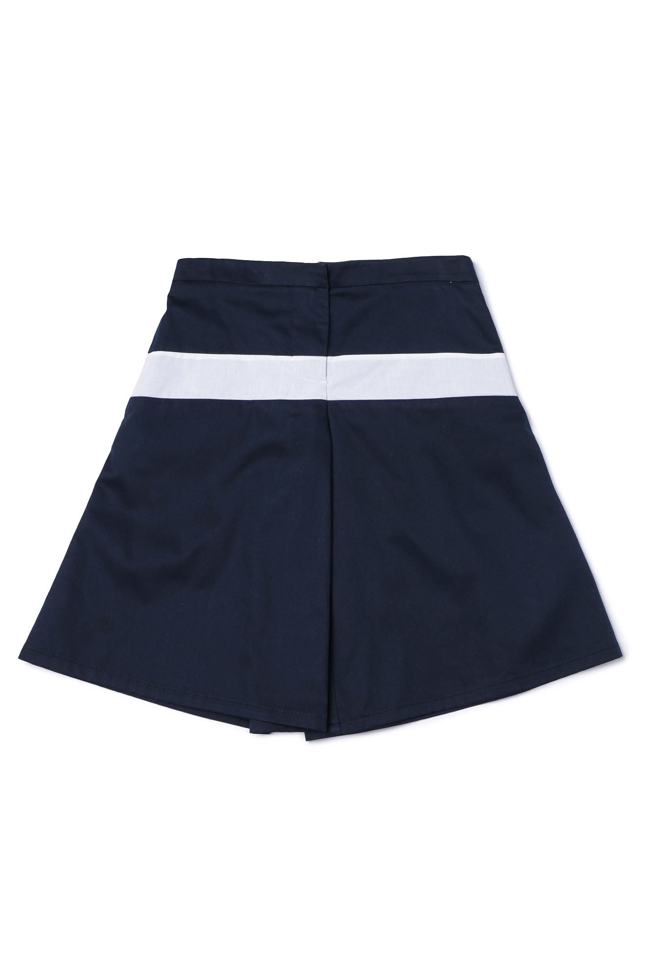 Girls Navy Cotton Shorts