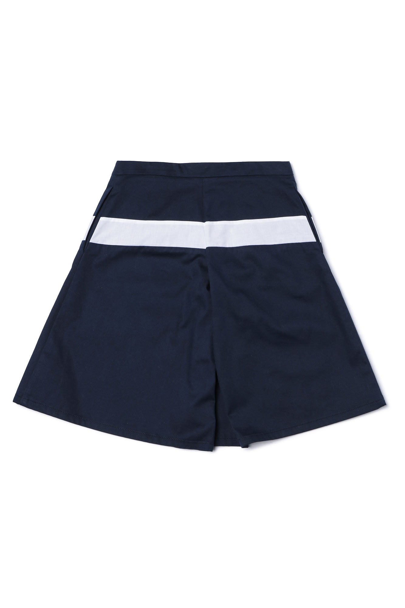 Girls Navy Cotton Shorts