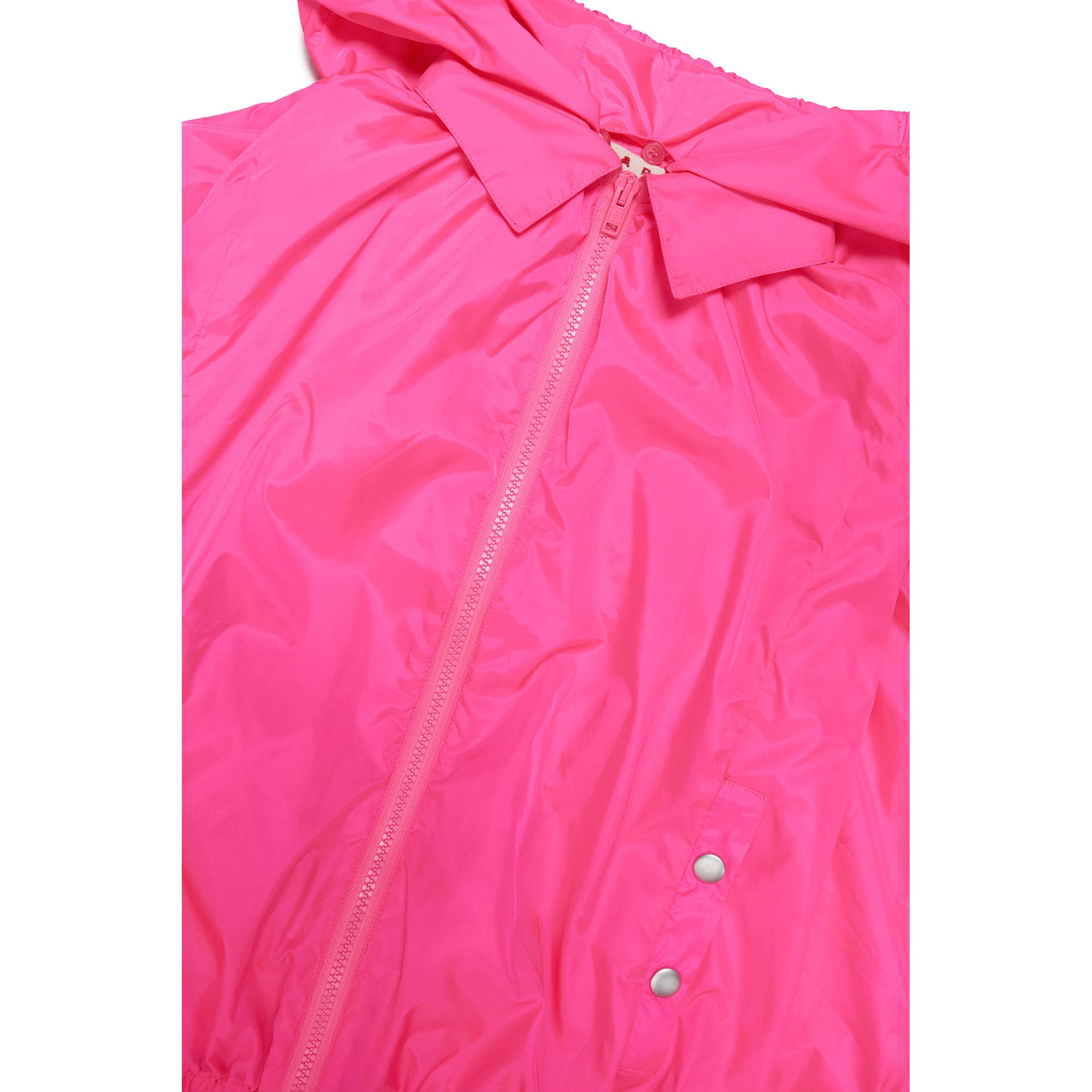 Girls Fluo Pink Zip-Up Jacket