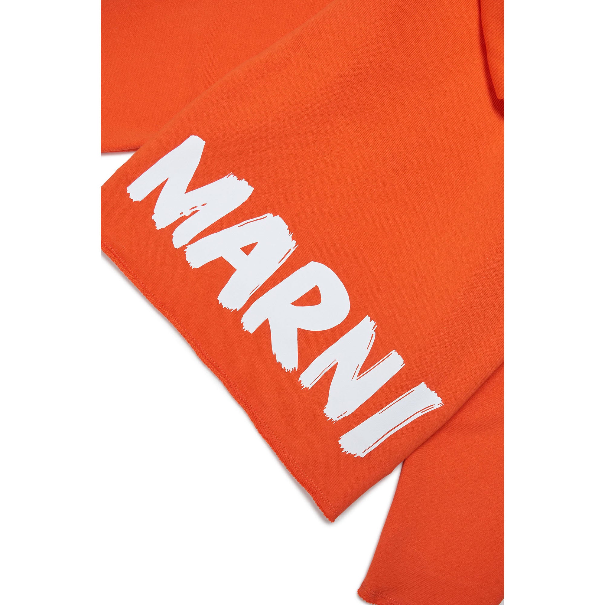 Boys & Girls Orange Hooded Cotton Sweatshirt