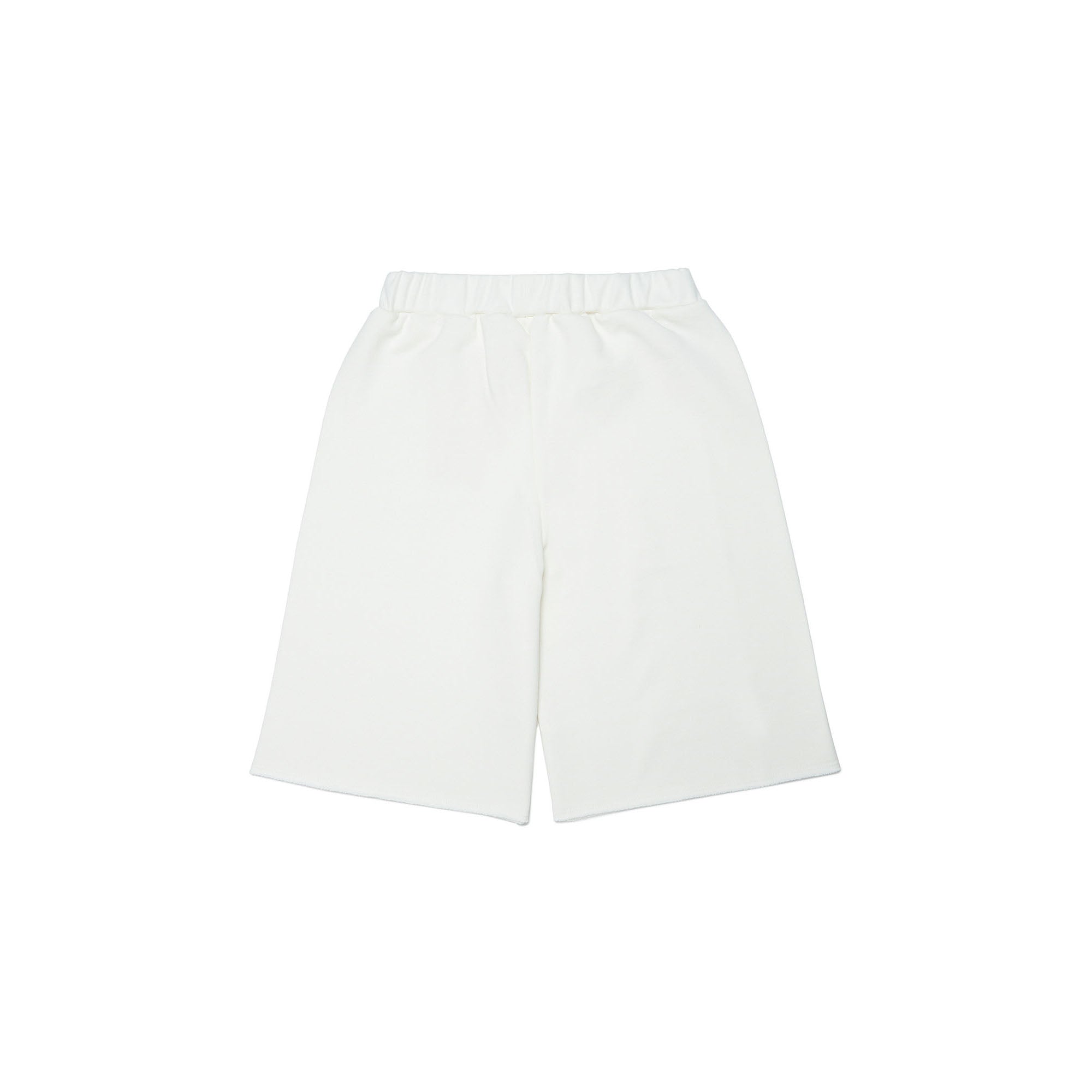 Boys & Girls White Logo Cotton Shorts