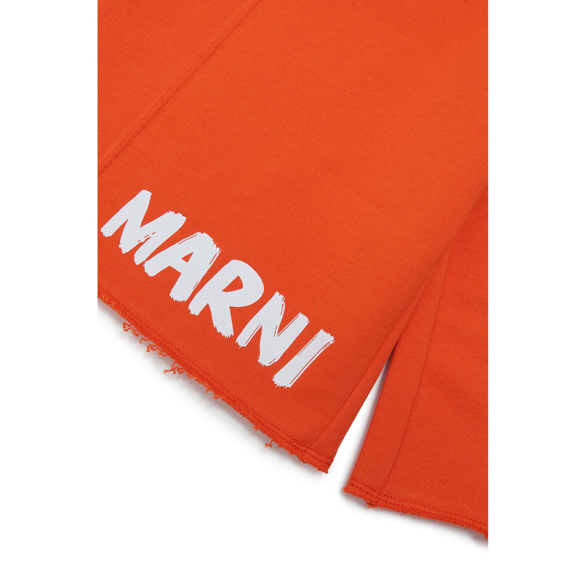 Boys & Girls Orange Logo Cotton Shorts