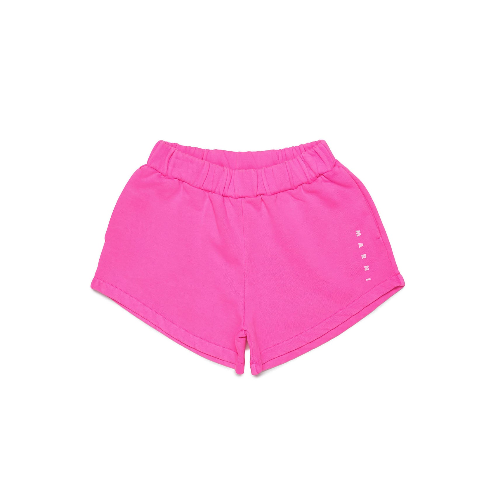 Girls Bright Pink Logo Cotton Shorts