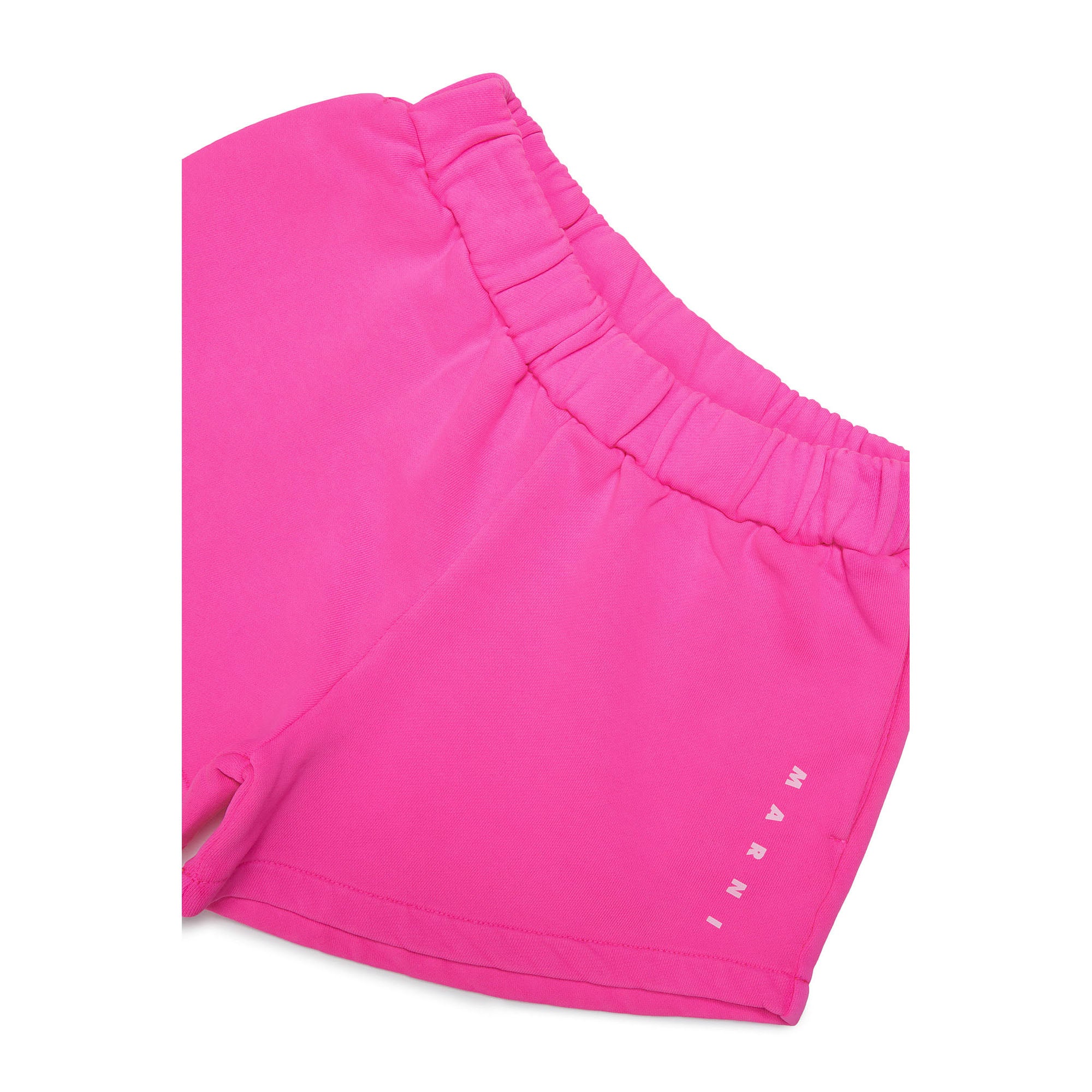 Girls Bright Pink Logo Cotton Shorts