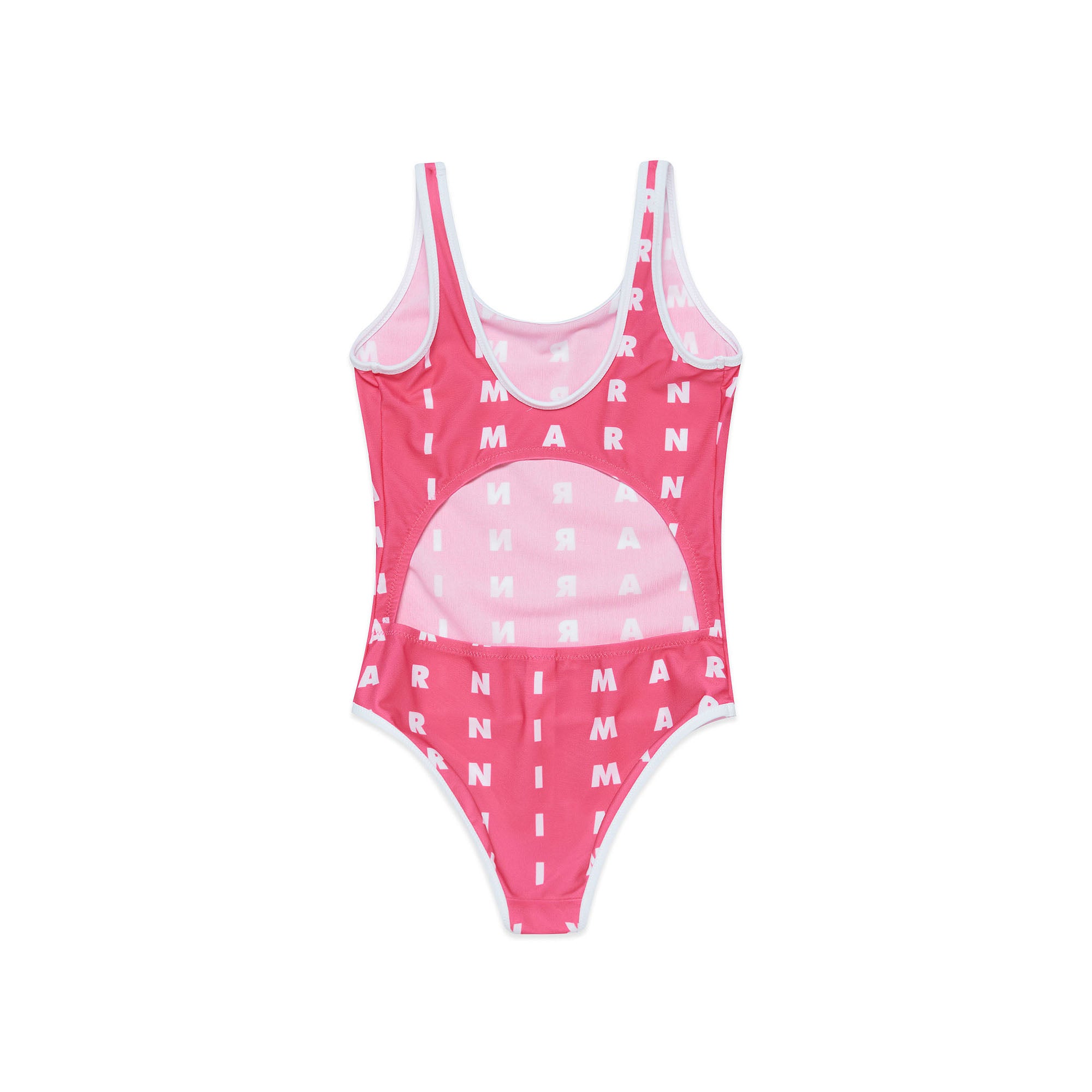 Girls Pink Logo Swimsuit