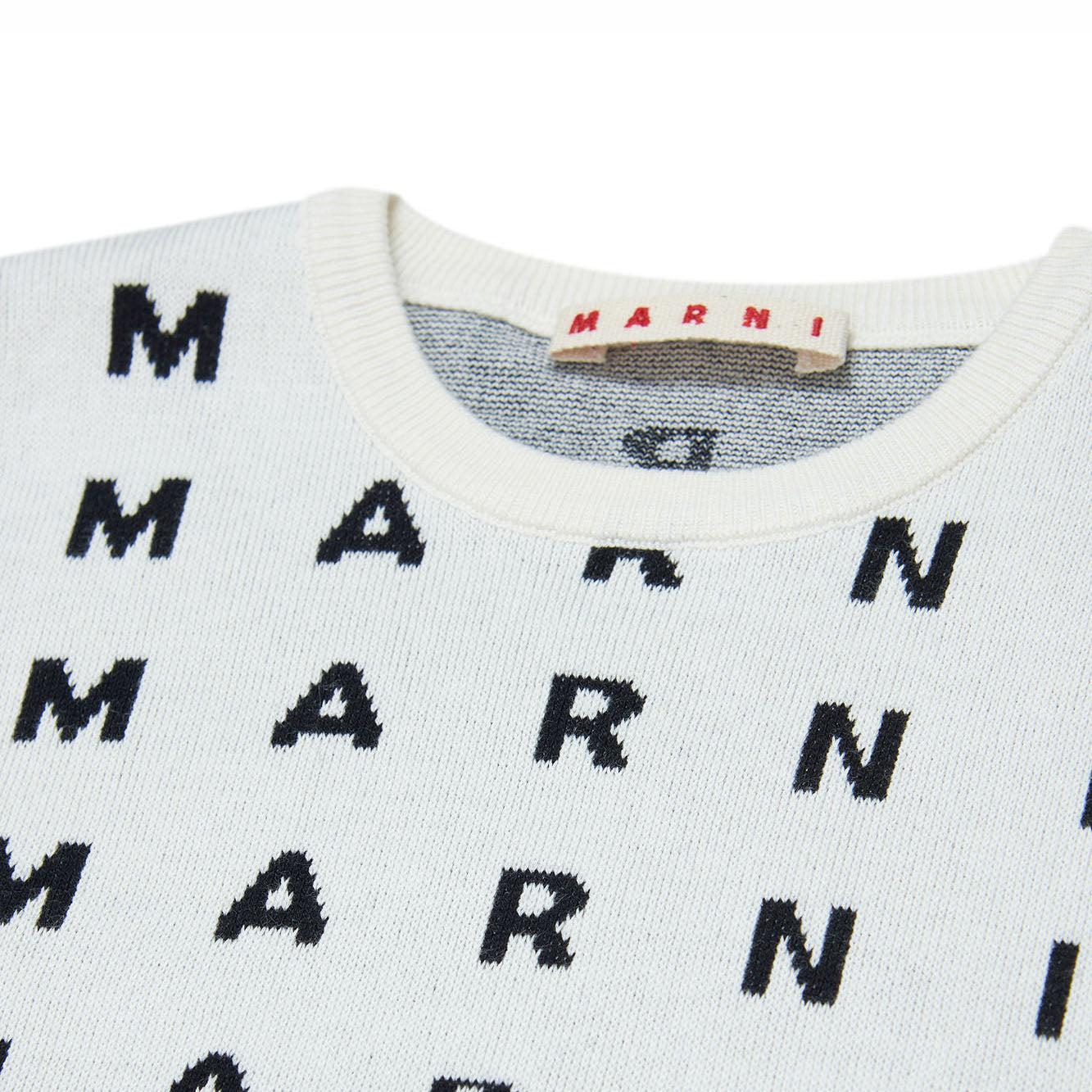 Girls White Logo Knit Dress