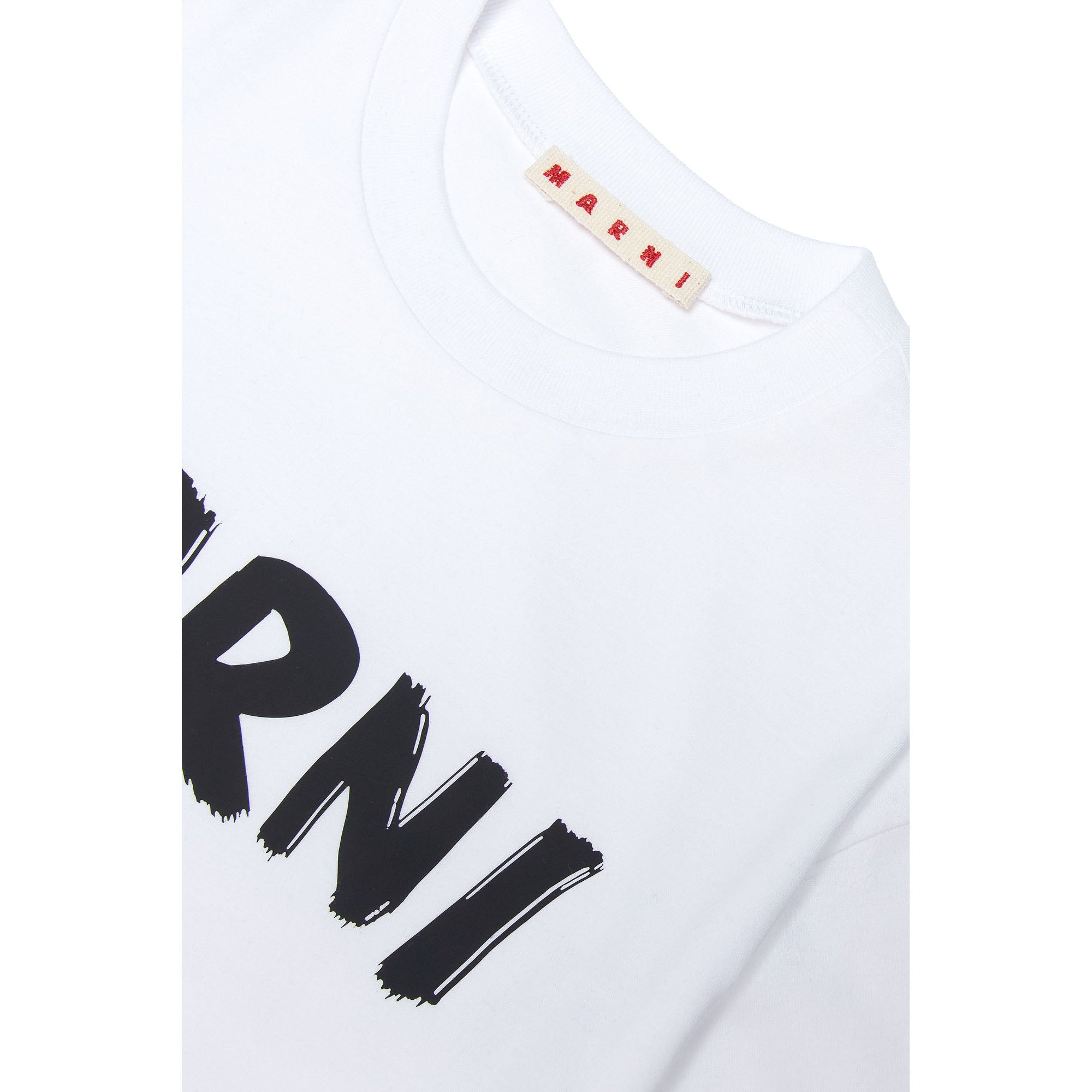 Boys & Girls White Logo Cotton T-Shirt