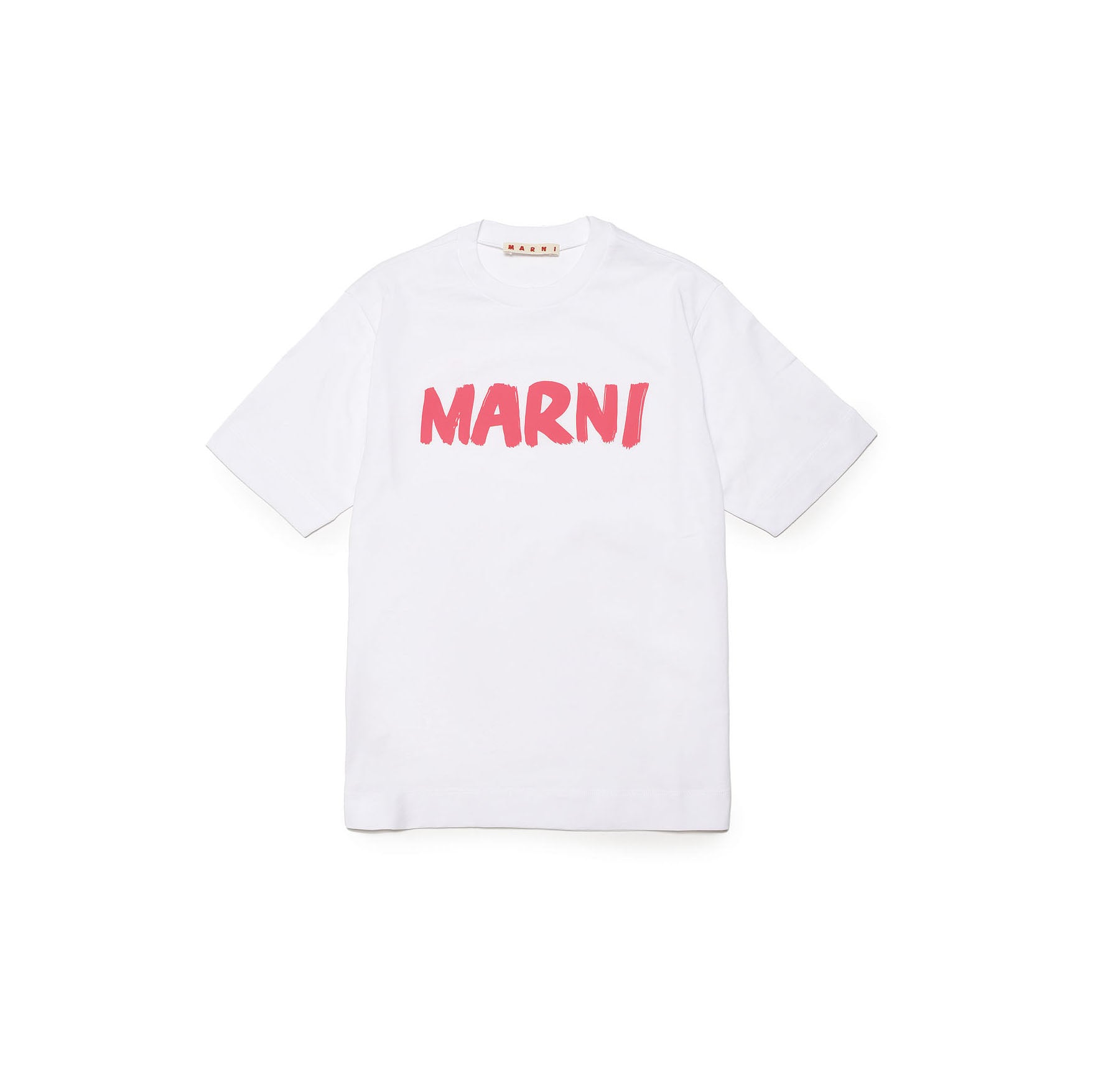 Boys & Girls White Logo Cotton T-Shirt