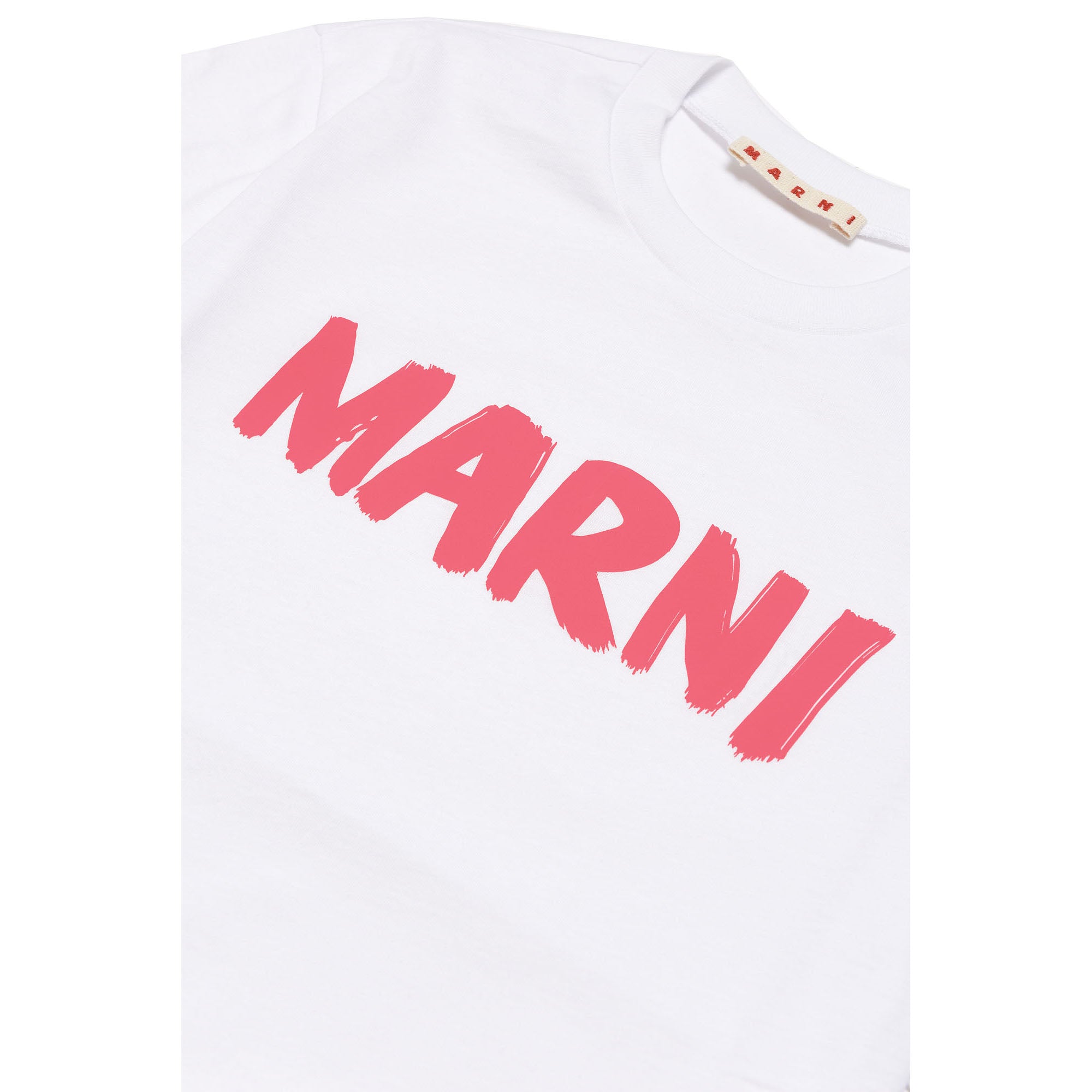 Boys & Girls White Logo Cotton T-Shirt