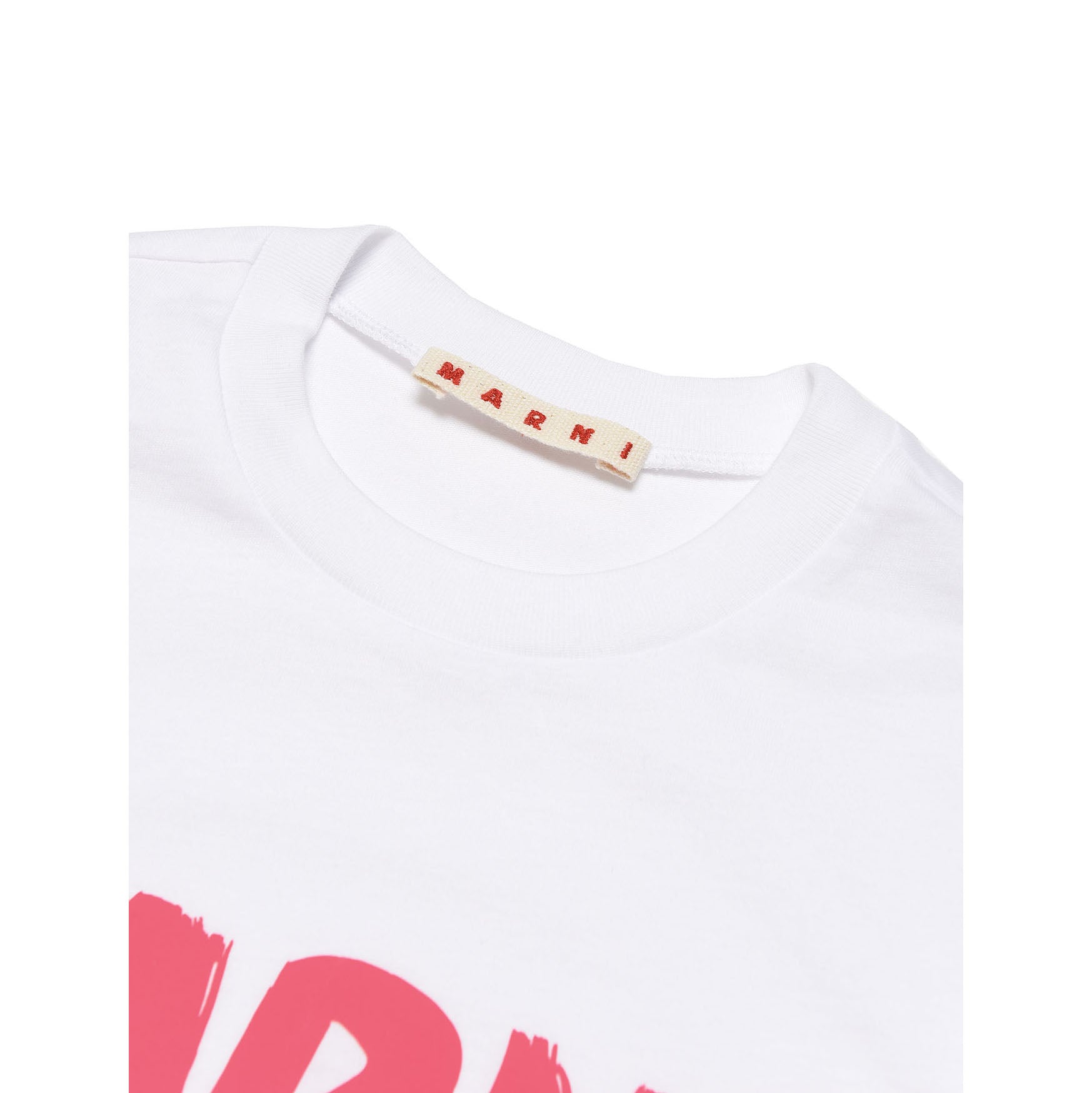 Boys & Girls White Logo Cotton T-Shirt