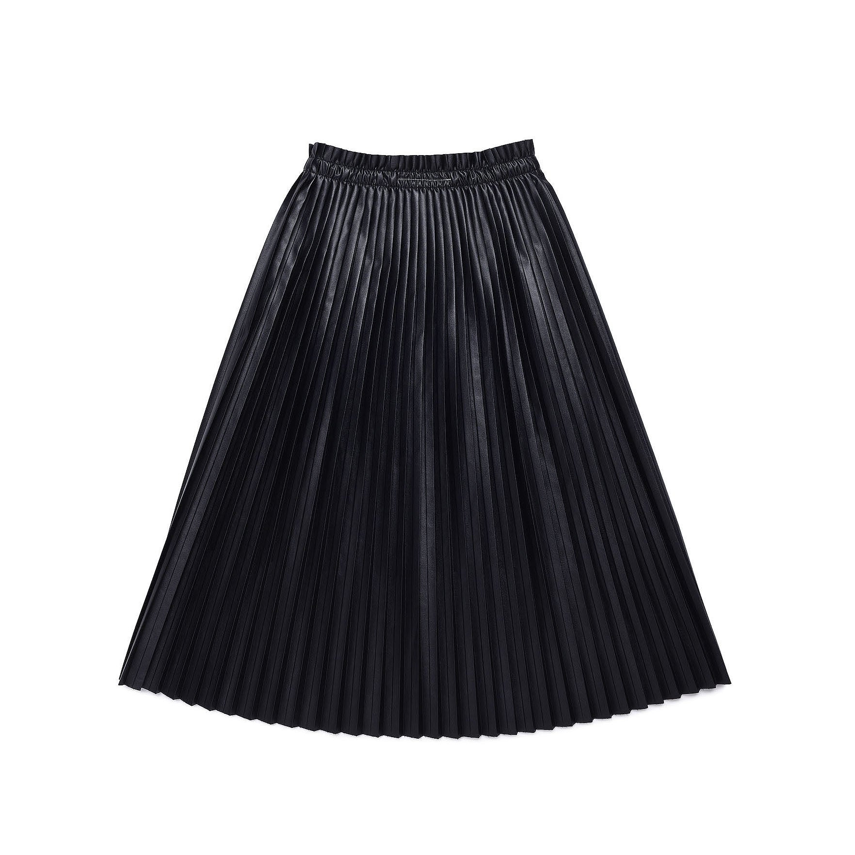 Girls Black Pleated Skirt