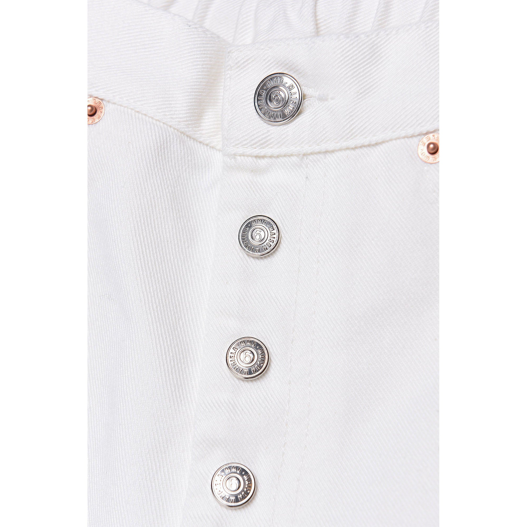 Boys & Girls White Cotton Trousers